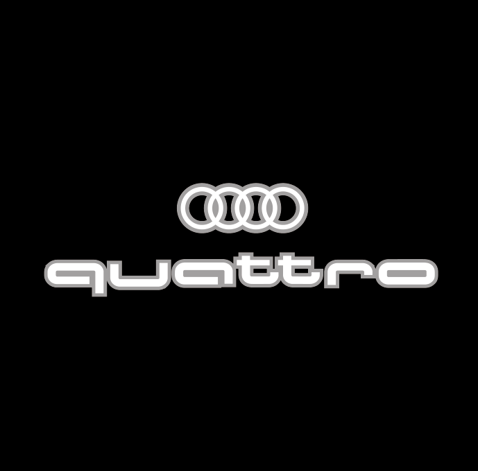 AUDI QUATTRO LOGO PROJECTOT LIGHTS Nr.955 (quantity 1 = 2 Logo Films /2 door lights)