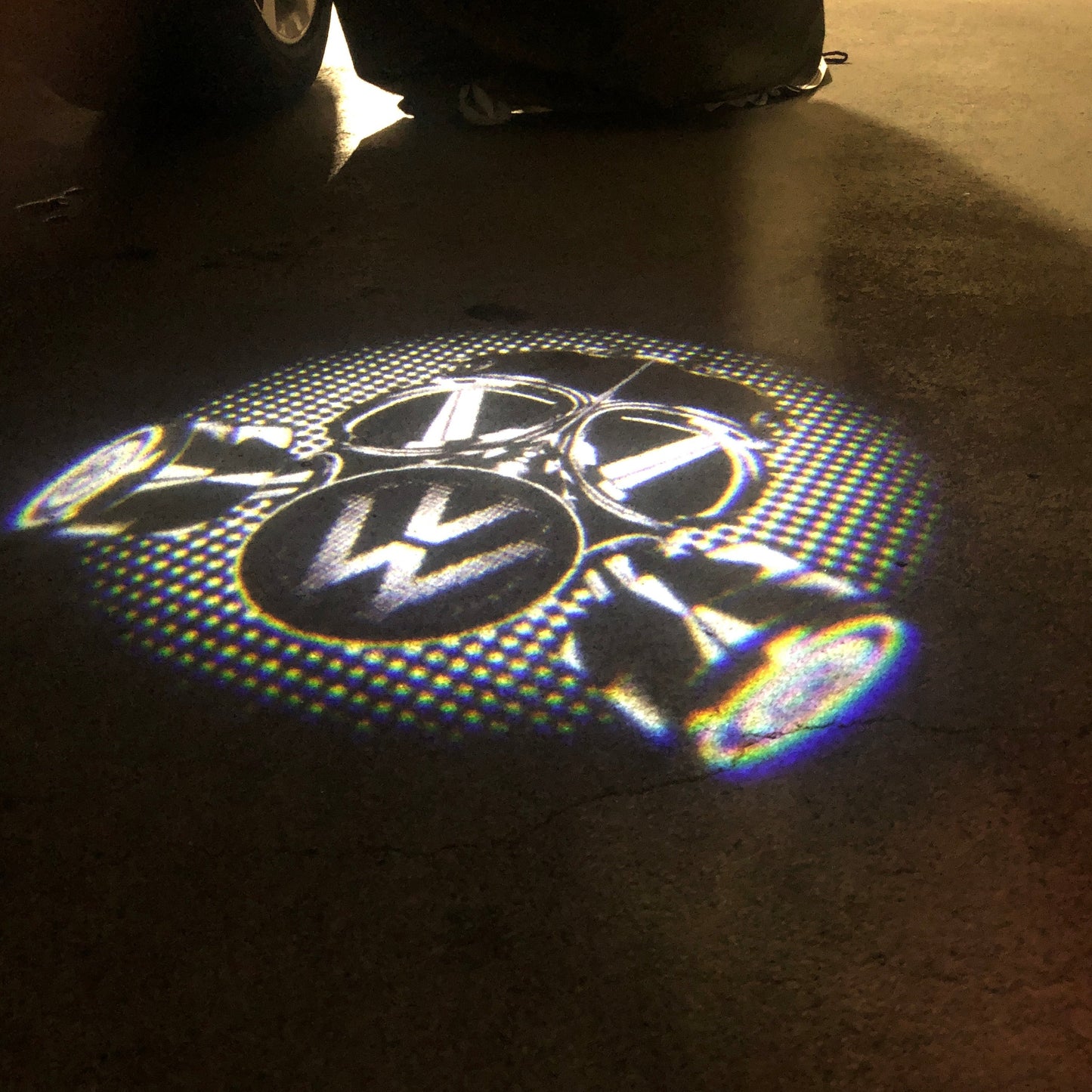 Volkswagen Door lights GAS MASK logo Door lights Nr. 11 (quantity 1 = 2 Logo Films /2 door lights)