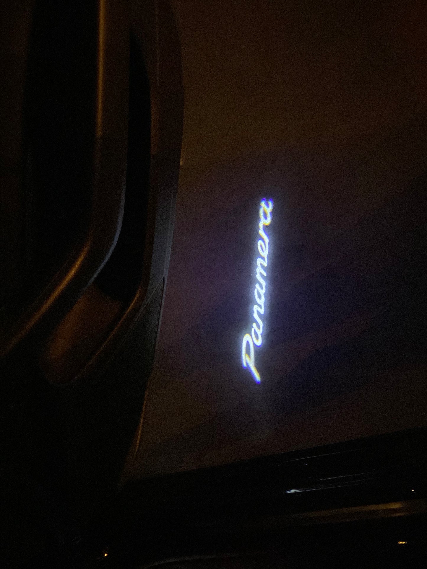 PORSCHE Panamera LOGO PROJECTOT LIGHTS Nr.8084 (quantity 1 = 2 Logo Film / 2 door lights)