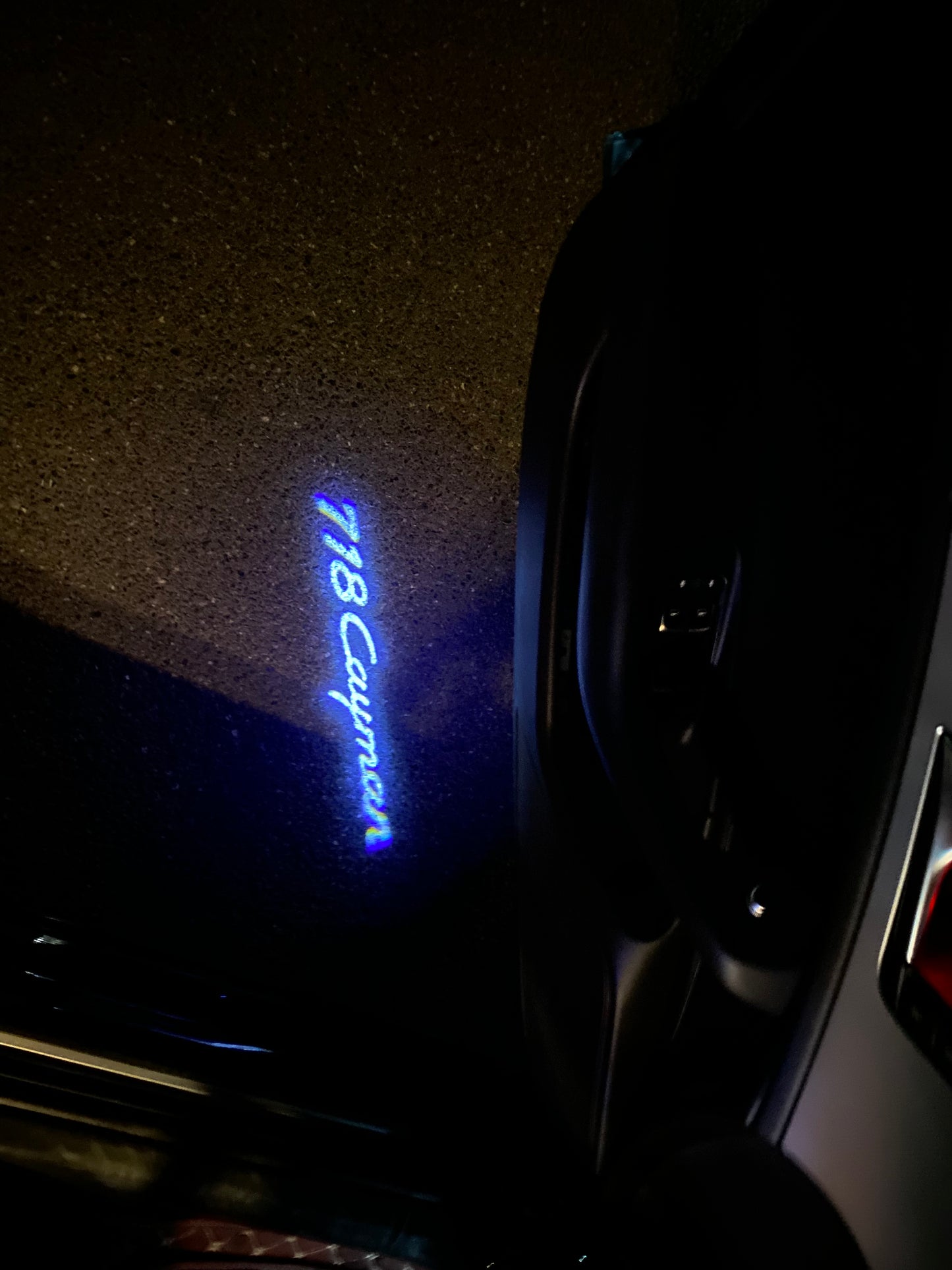 PORSCHE Cayman LOGO PROJECTOT LIGHTS Nr.8010 (quantity 1 = 2 Logo Film / 2 door lights)