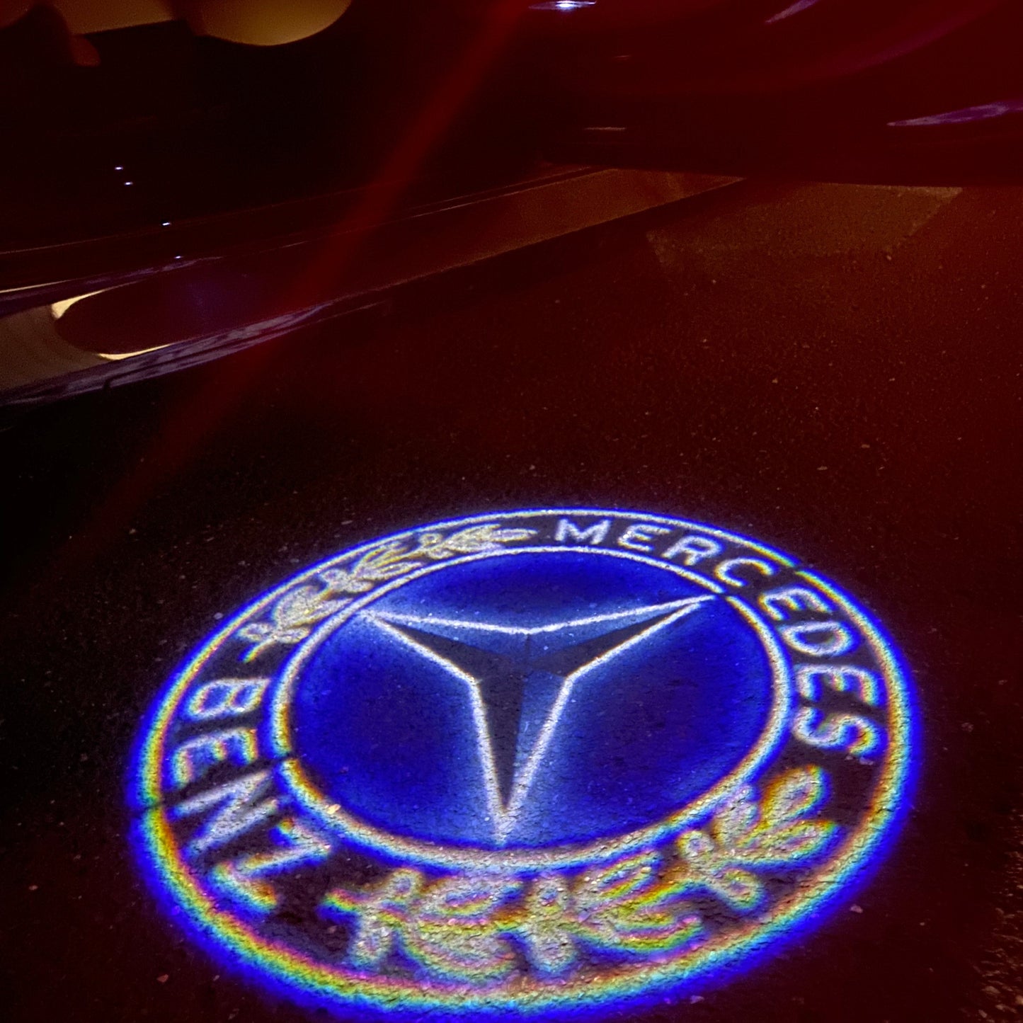 MERCEDES BENZ Original LOGO PROJECTOT LIGHTS Nr.01 (quantity 1 = 1 sets/2 door lights)