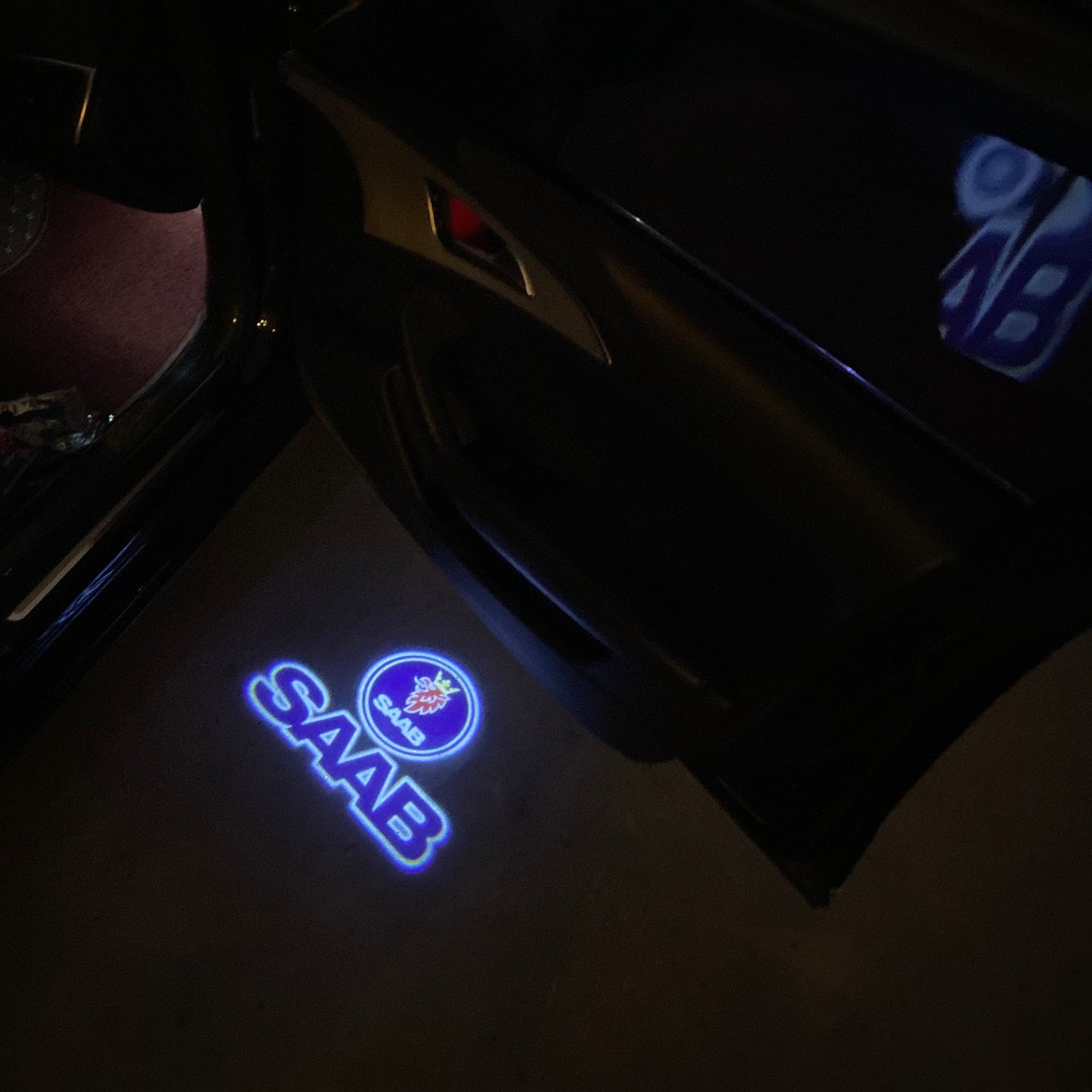 SAAB Original LOGO PROJECROTR LIGHTS Nr.2519 (quantity 1 = 1 sets/2 door lights)
