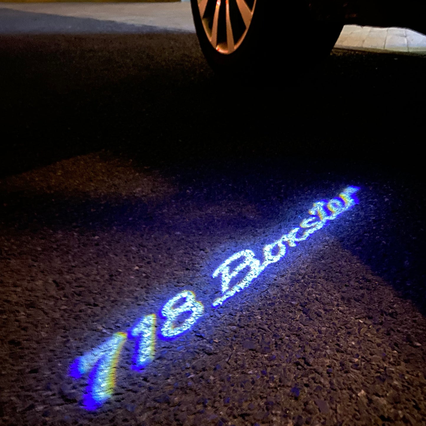 PORSCHE 718 BOXSTER LOGO PROJECTOT LIGHTS Nr.58 (quantity 1 = 2 Logo Film / 2 door lights)