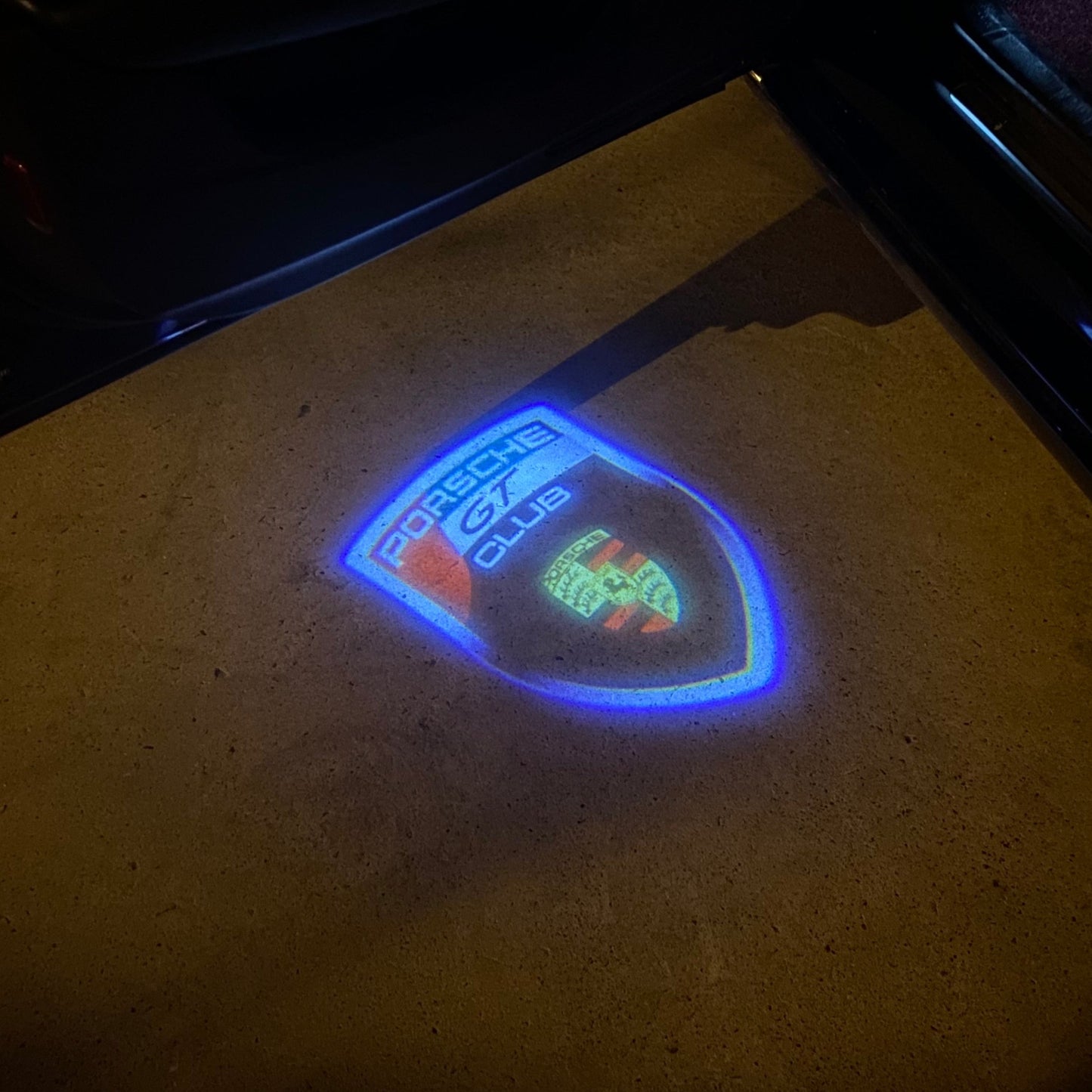 PORSCHE GT LOGO PROJECTOT LIGHTS Nr.8100 (quantity 1 = 2 Logo Film / 2 door lights)