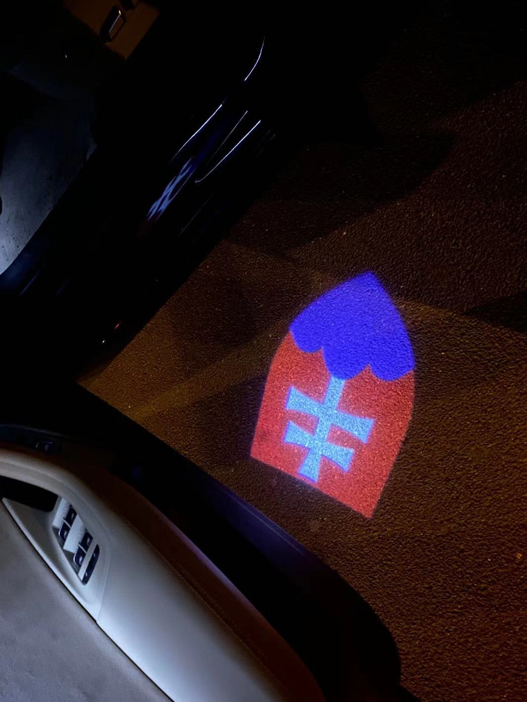 Slovakia Slovenská republika National Flag logo door lights (quantity 1 = 1 sets / 2 logo film / Can replace of lights other logos )
