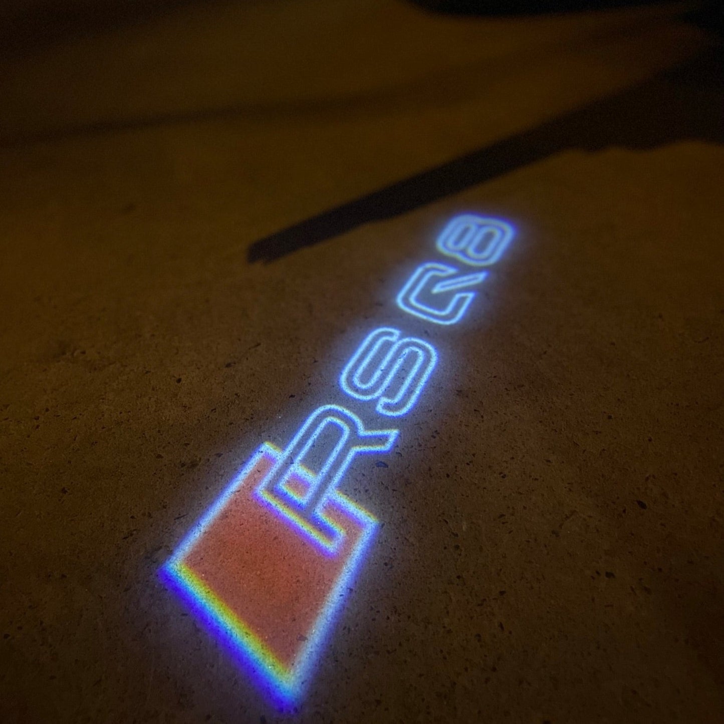 AUDI RSQ8 LOGO PROJECTOT LIGHTS Nr.609 (quantity 1 = 2 Logo Films /2 door lights)