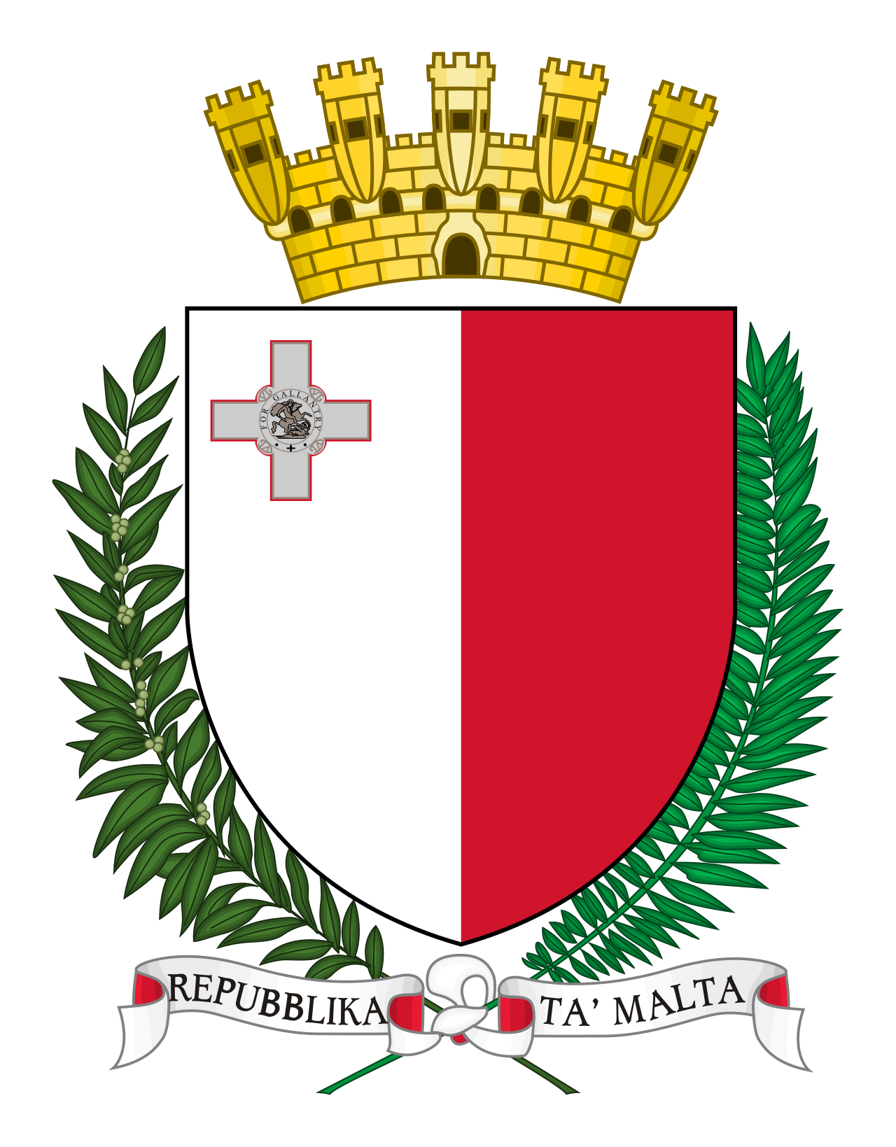 Malta Repubblika ta' Malta National Flag logo door lights (quantity 1 = 1 sets / 2 logo film / Can replace of lights other logos )