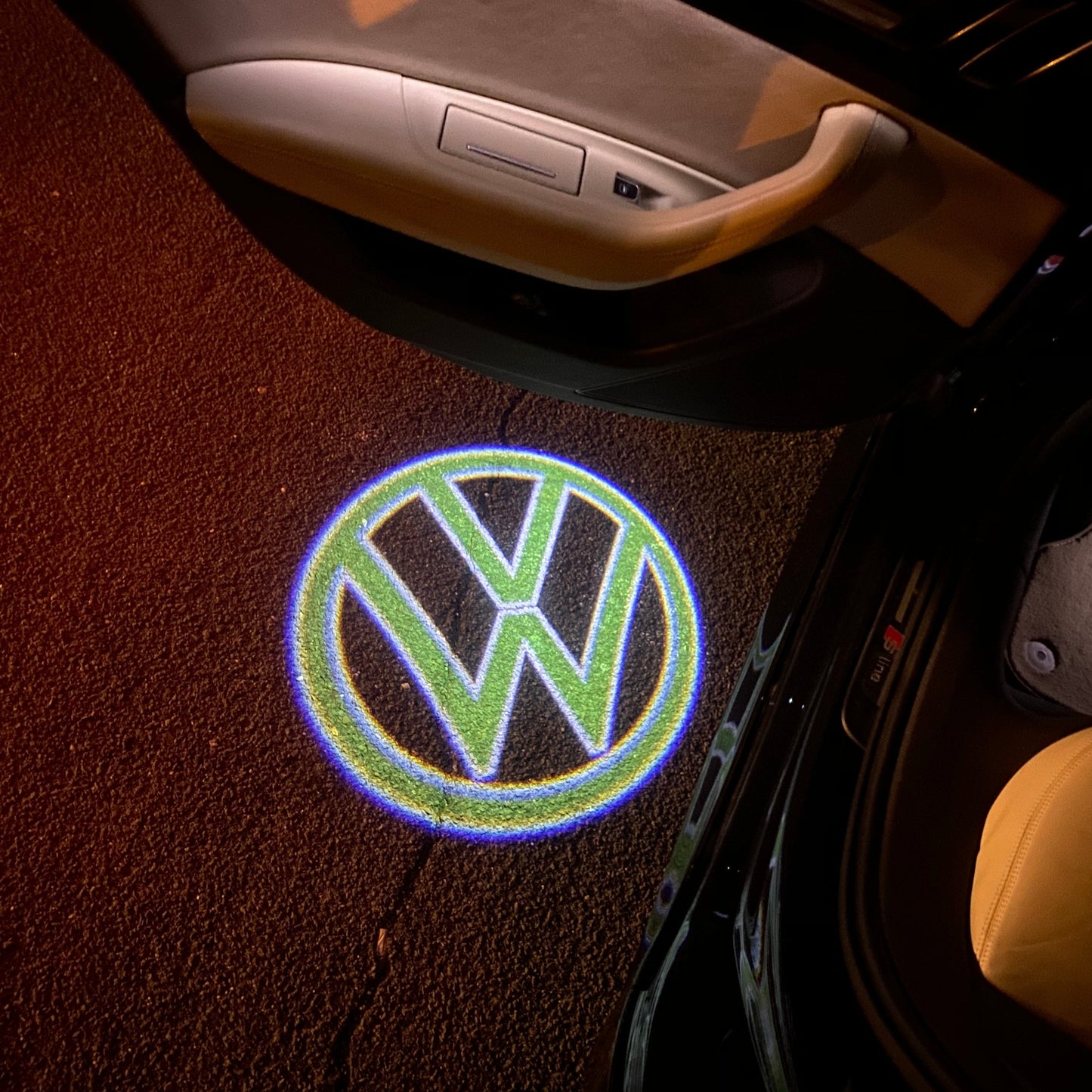 Volkswagen Door lights Original Logo Nr. 159 ( quantity 1 = 2 logo film / 2 door lights)