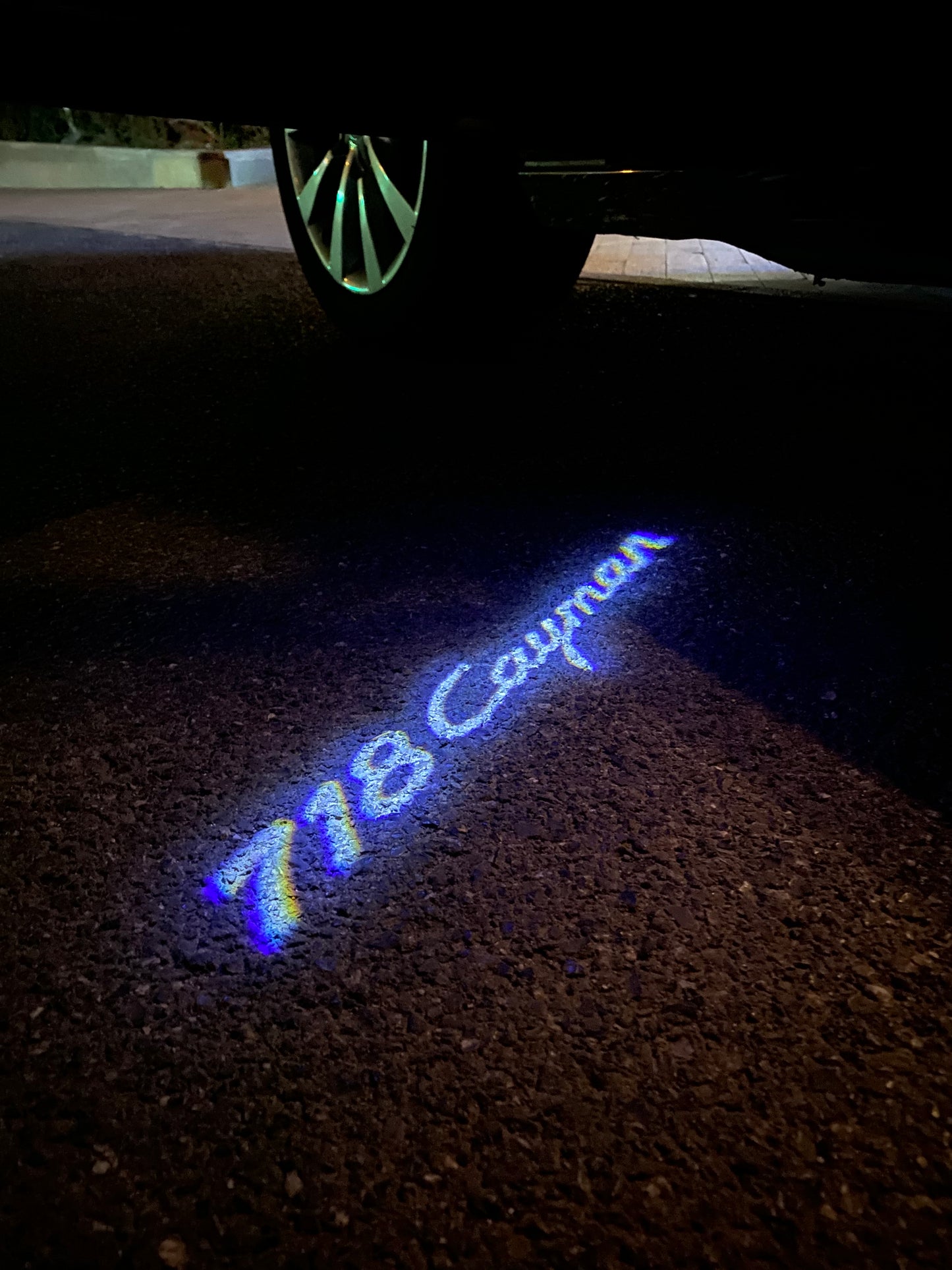PORSCHE Cayman LOGO PROJECTOT LIGHTS Nr.8012 (quantity 1 = 2 Logo Film / 2 door lights)
