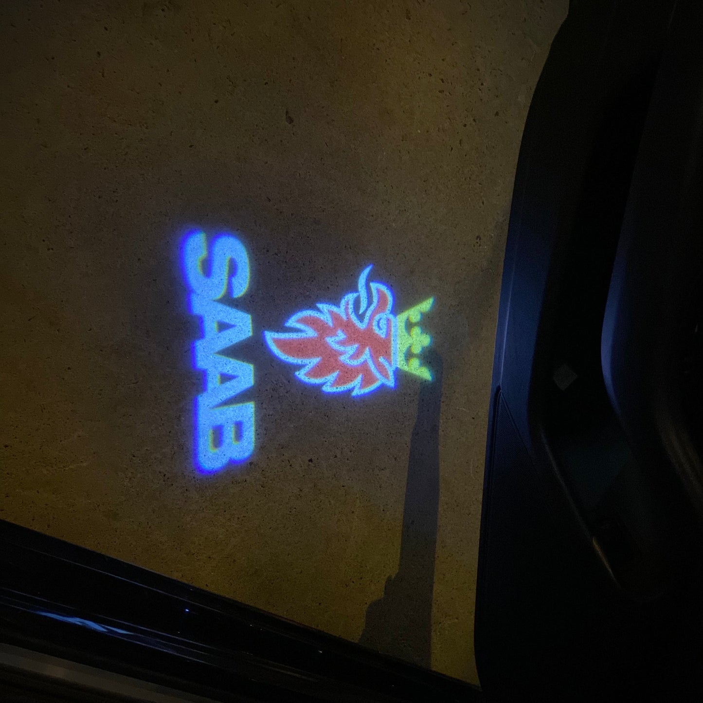 SAAB Original LOGO PROJECROTR LIGHTS Nr.2509 (quantity 1 = 1 sets/2 door lights)
