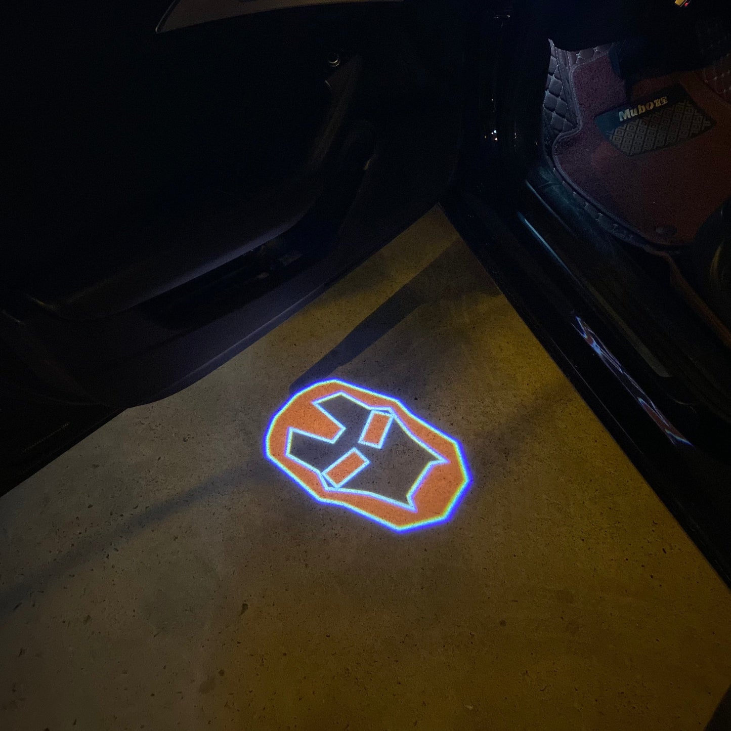 Iron Man Logo door lights Nr.21J4 (quantity 1 = 2 Logo Films /2 door lights)Marvel Heroes Logo