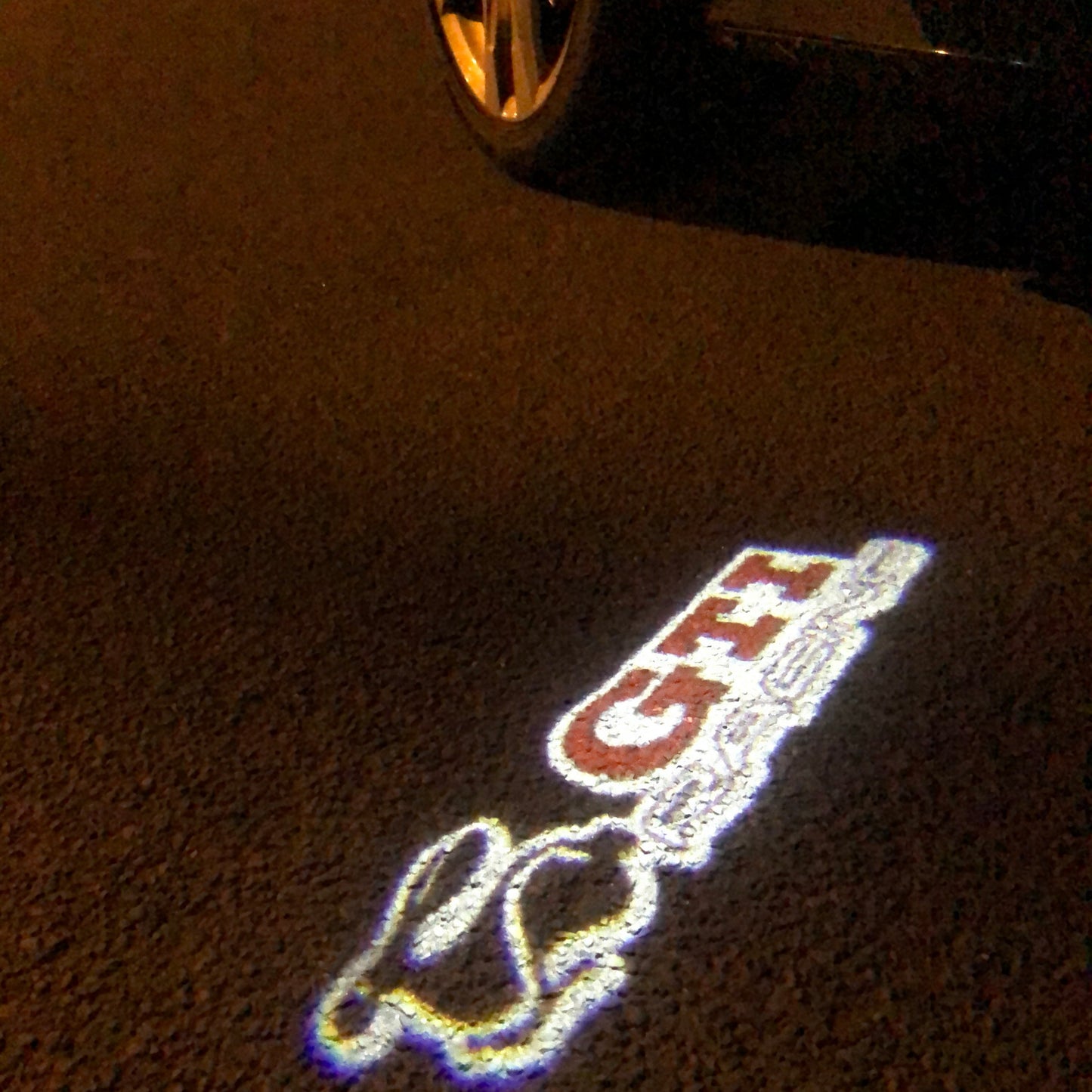 Volkswagen Door lights GTI Logo Nr. 28 (quantity 1 = 2 Logo Films /2 door lights)