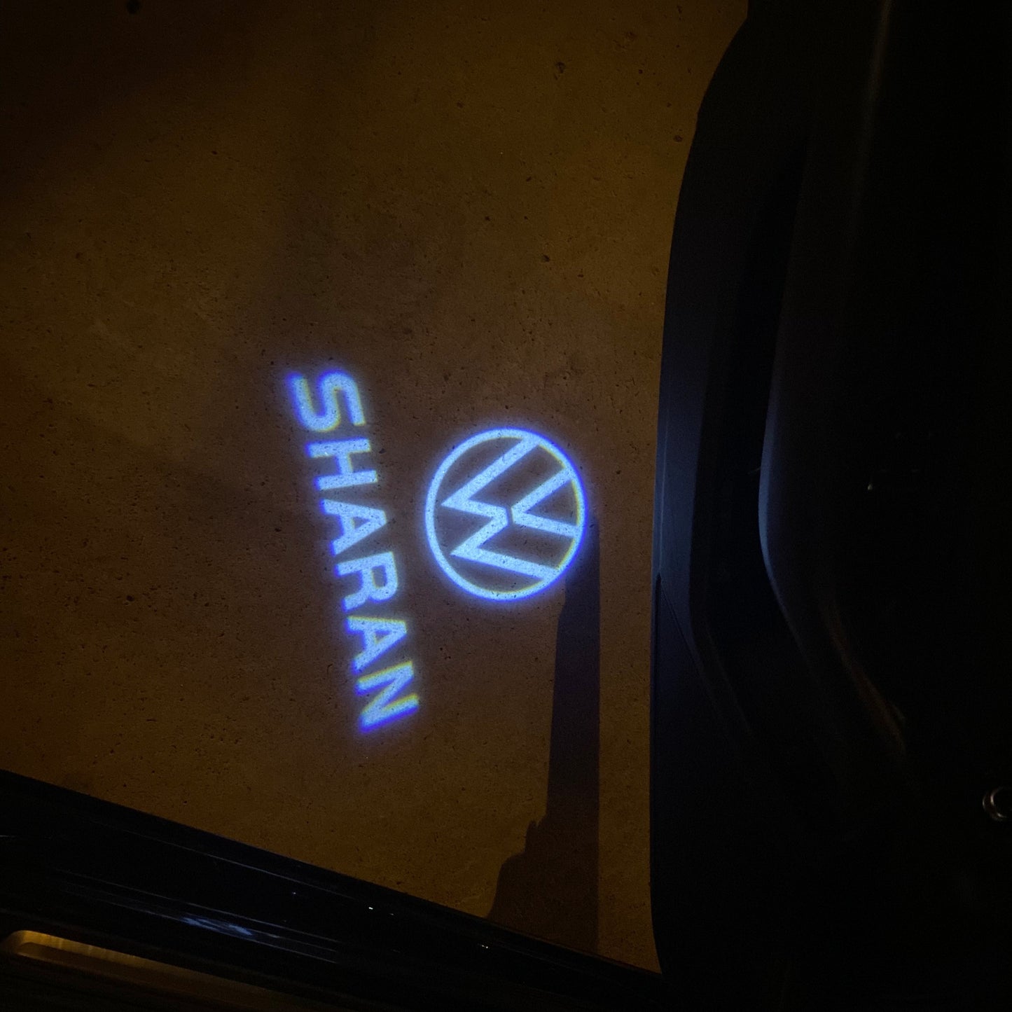 Volkswagen Door lights Sharan Logo Nr. 1IJ2K9 (quantity 1 = 2 Logo Films /2 door lights)