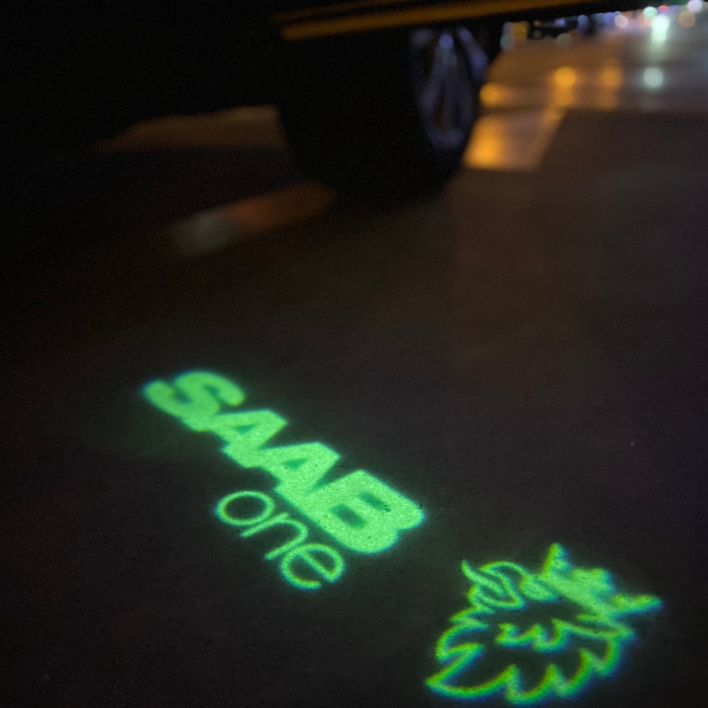 SAAB Original LOGO PROJECROTR LIGHTS Nr.2503 (quantity 1 = 1 sets/2 door lights)