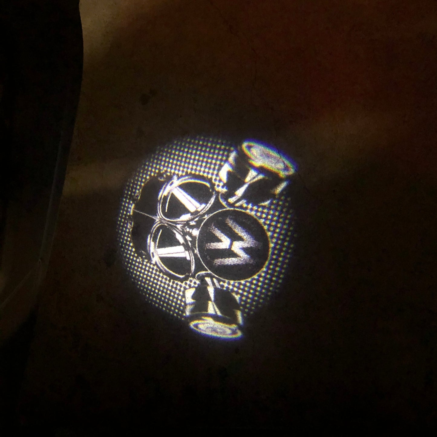 Volkswagen Door lights GAS MASK logo Door lights Nr. 11 (quantity 1 = 2 Logo Films /2 door lights)