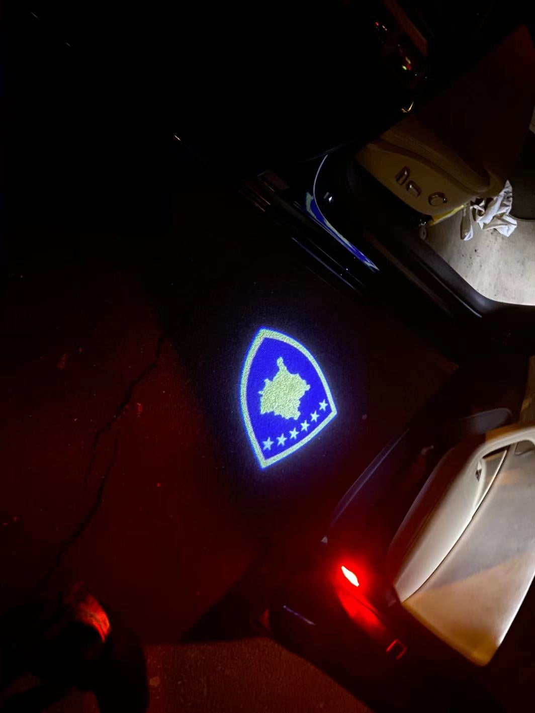 Republika Kosovo Republika e Kosovës Република Косово National Flag logo door lights (quantity 1 = 1 sets / 2 logo film / Can replace of lights other logos )