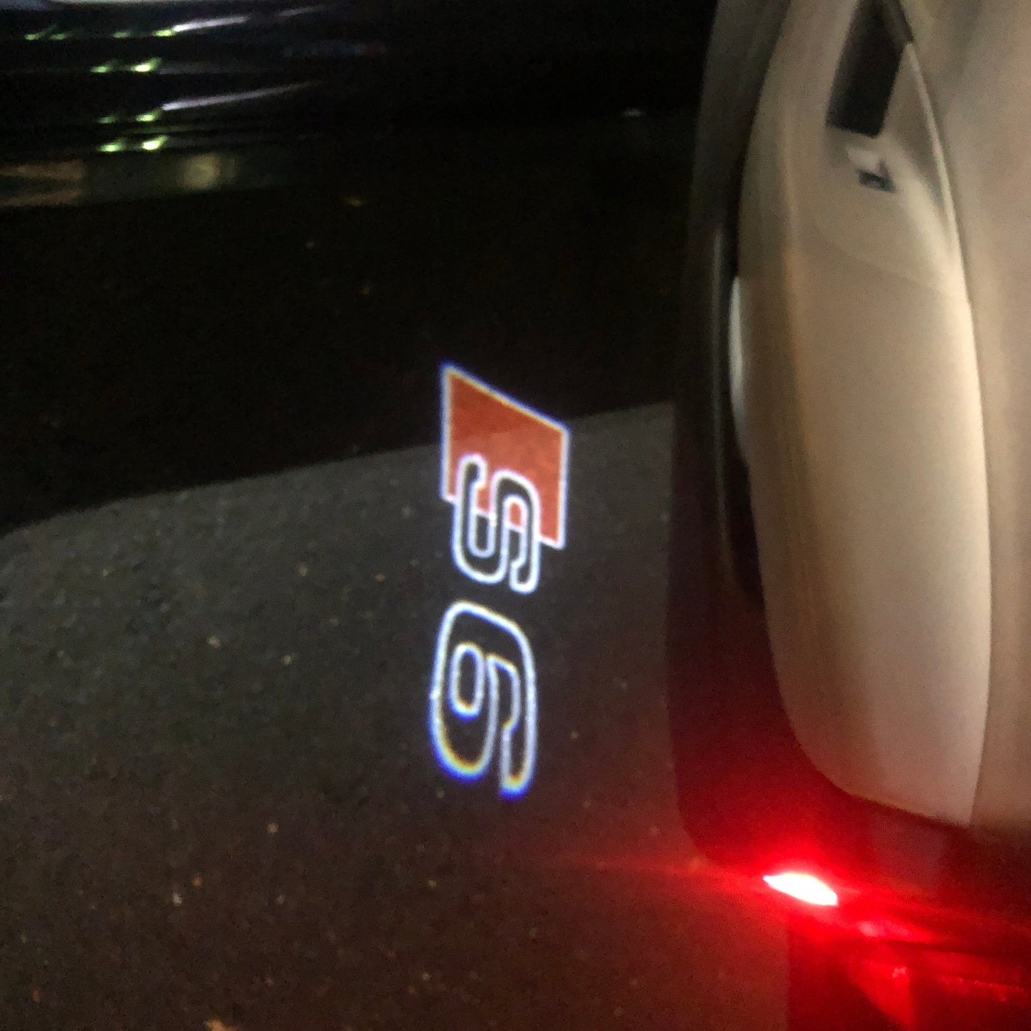 AUDI S6 LOGO PROJECTOT LIGHTS Nr.19 (quantity 1 = 2 Logo Films /2 door lights)