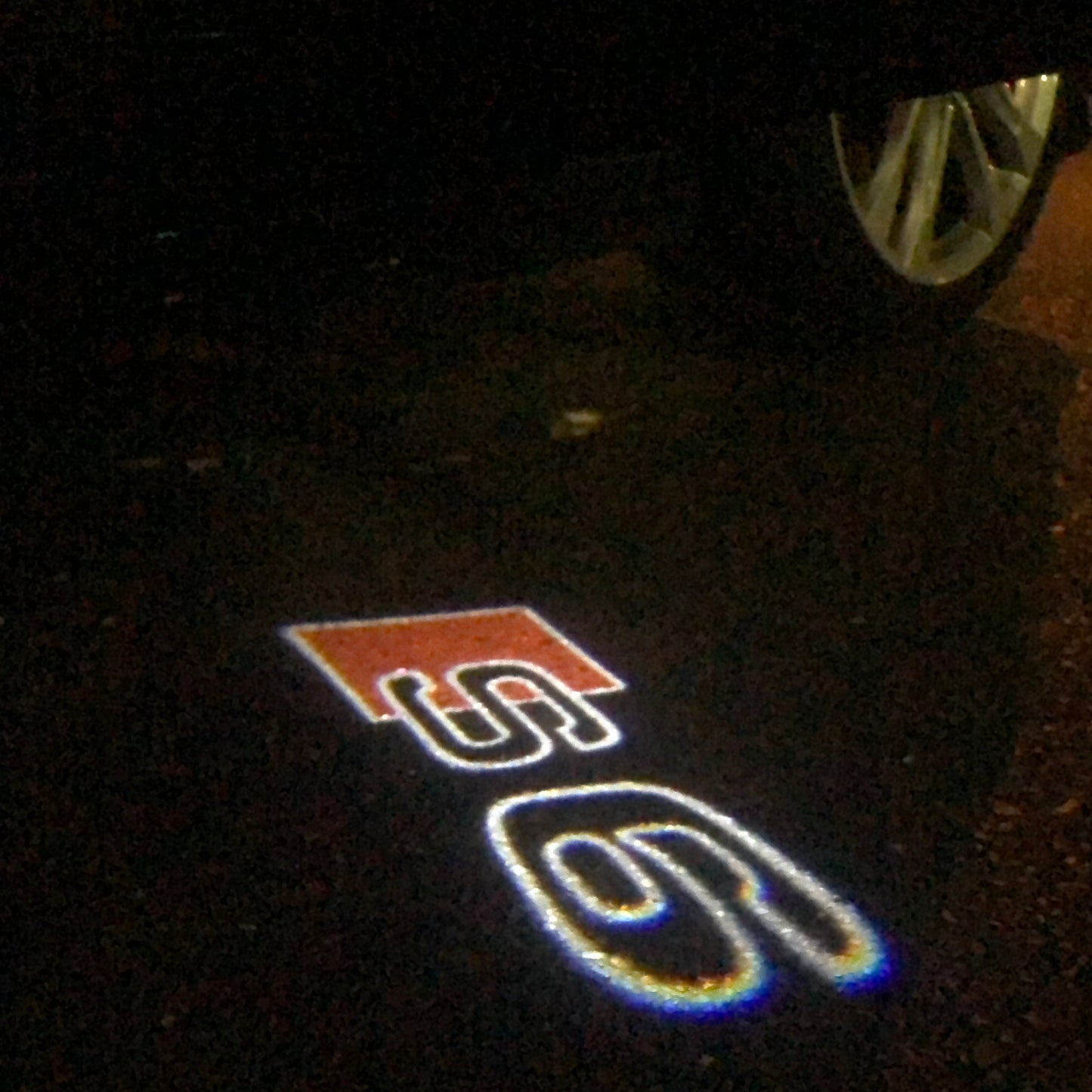AUDI S6 LOGO PROJECTOT LIGHTS Nr.19 (quantity 1 = 2 Logo Films /2 door lights)