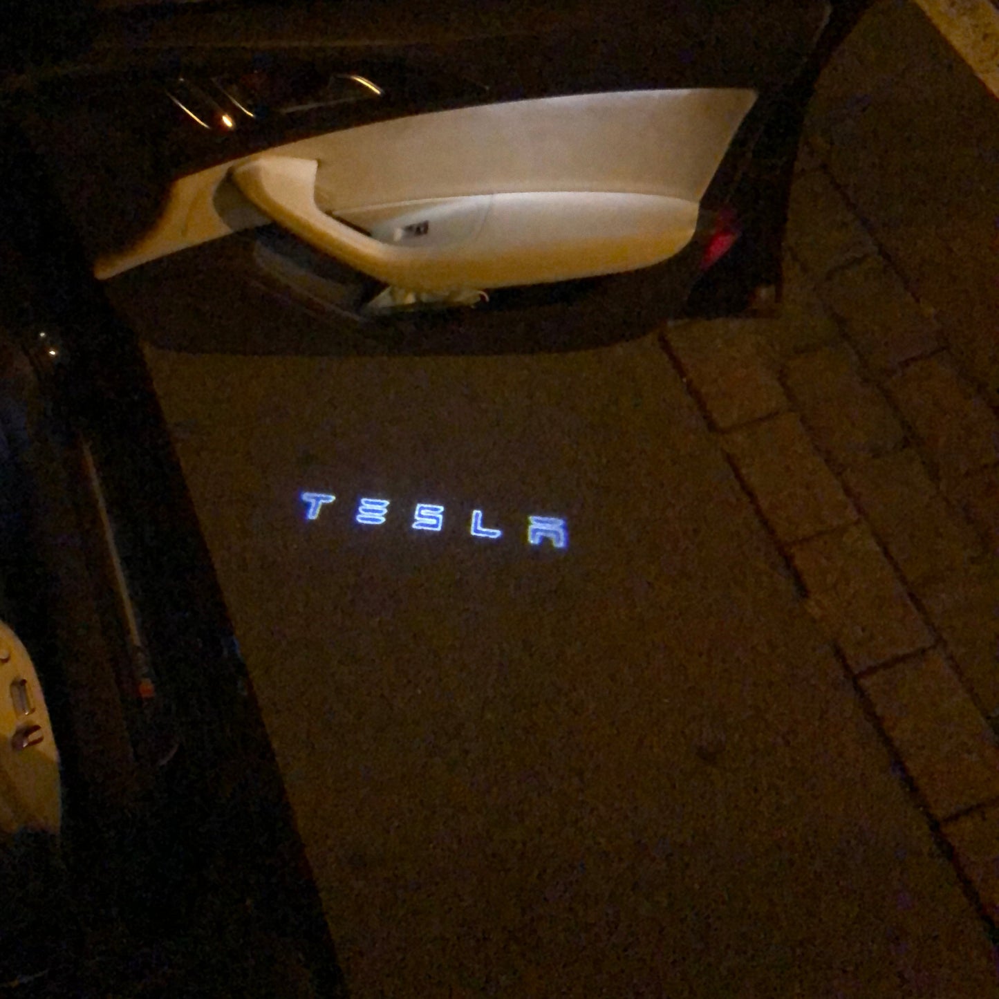 TESLA LOGO PROJECROTR LIGHTS Nr.1502 (quantity 1 = 2 Logo Film / 2 door lights)