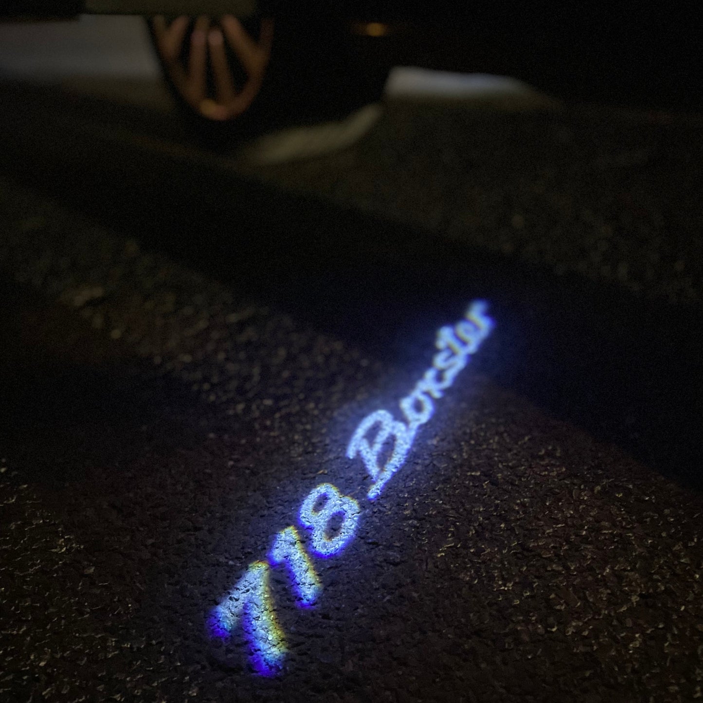 PORSCHE BOXSTER LOGO PROJECTOT LIGHTS Nr.8018 (quantity 1 = 2 Logo Film / 2 door lights)