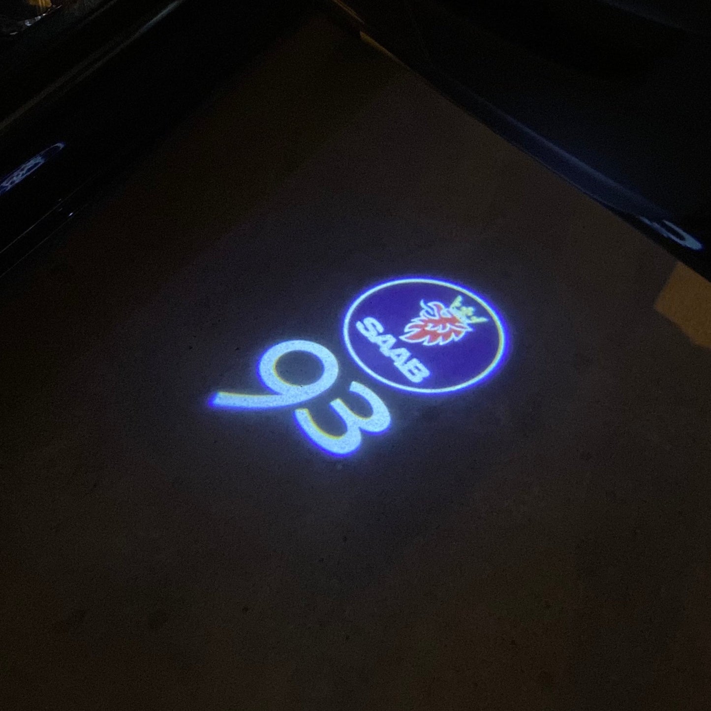 SAAB 93 LOGO PROJECROTR LIGHTS Nr.2502 (quantity 1 = 1 sets/2 door lights)