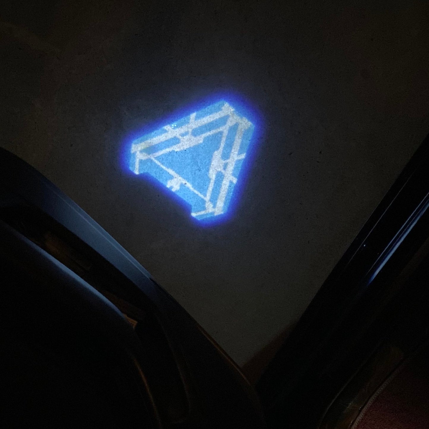 Iron Man Logo door lights Nr.21J4 (quantity 1 = 2 Logo Films /2 door lights)Marvel Heroes Logo
