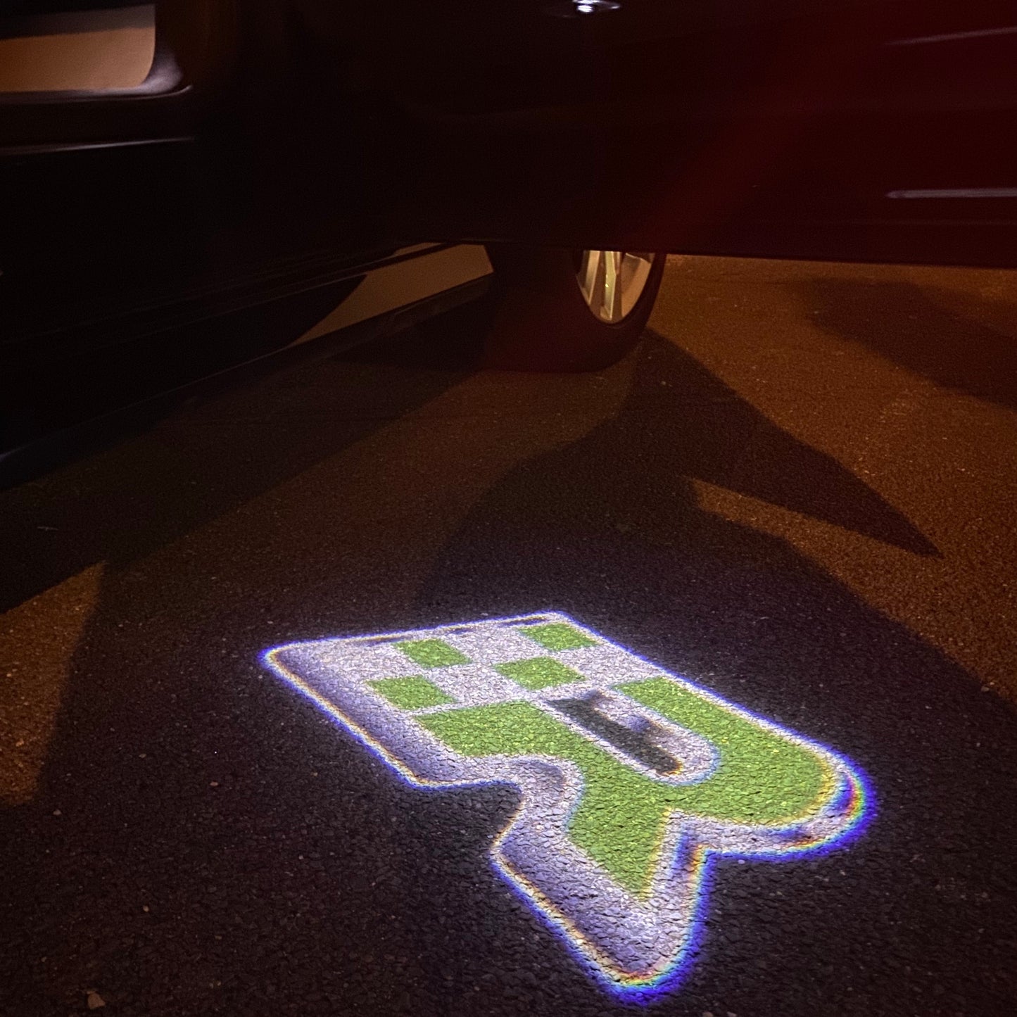 Volkswagen Door lights R Logo Nr. 148 ( quantity 1 = 2 logo film / 2 door lights)