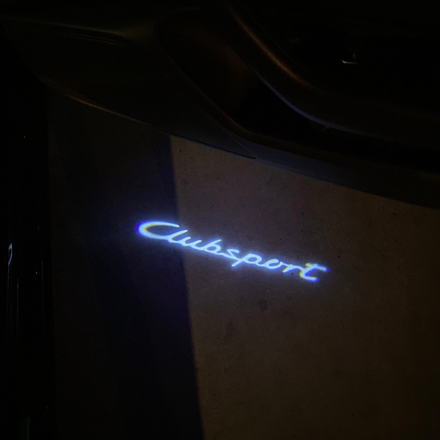 PORSCHE Club Sport LOGO PROJECTOT LIGHTS Nr.8007 (quantity 1 = 2 Logo Film / 2 door lights)