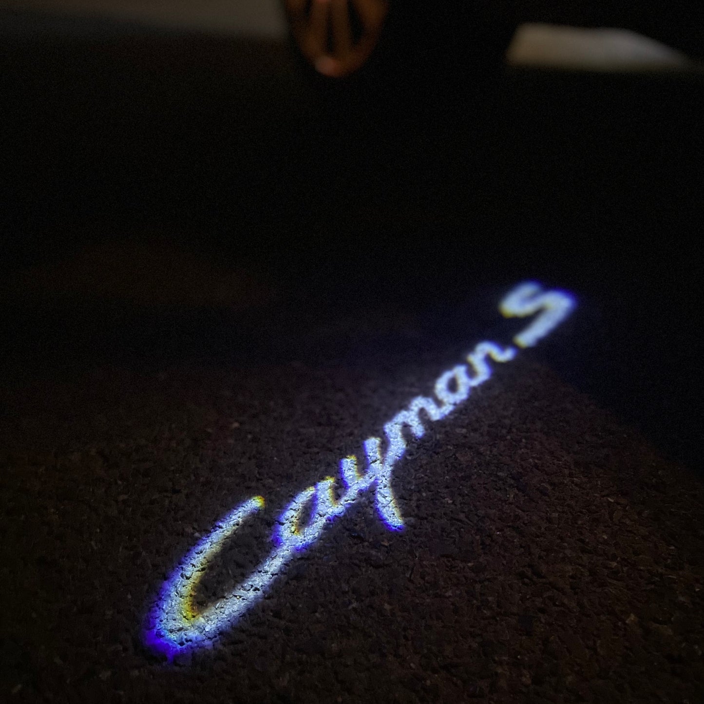 PORSCHE Cayman LOGO PROJECTOT LIGHTS Nr.8011 (quantity 1 = 2 Logo Film / 2 door lights)