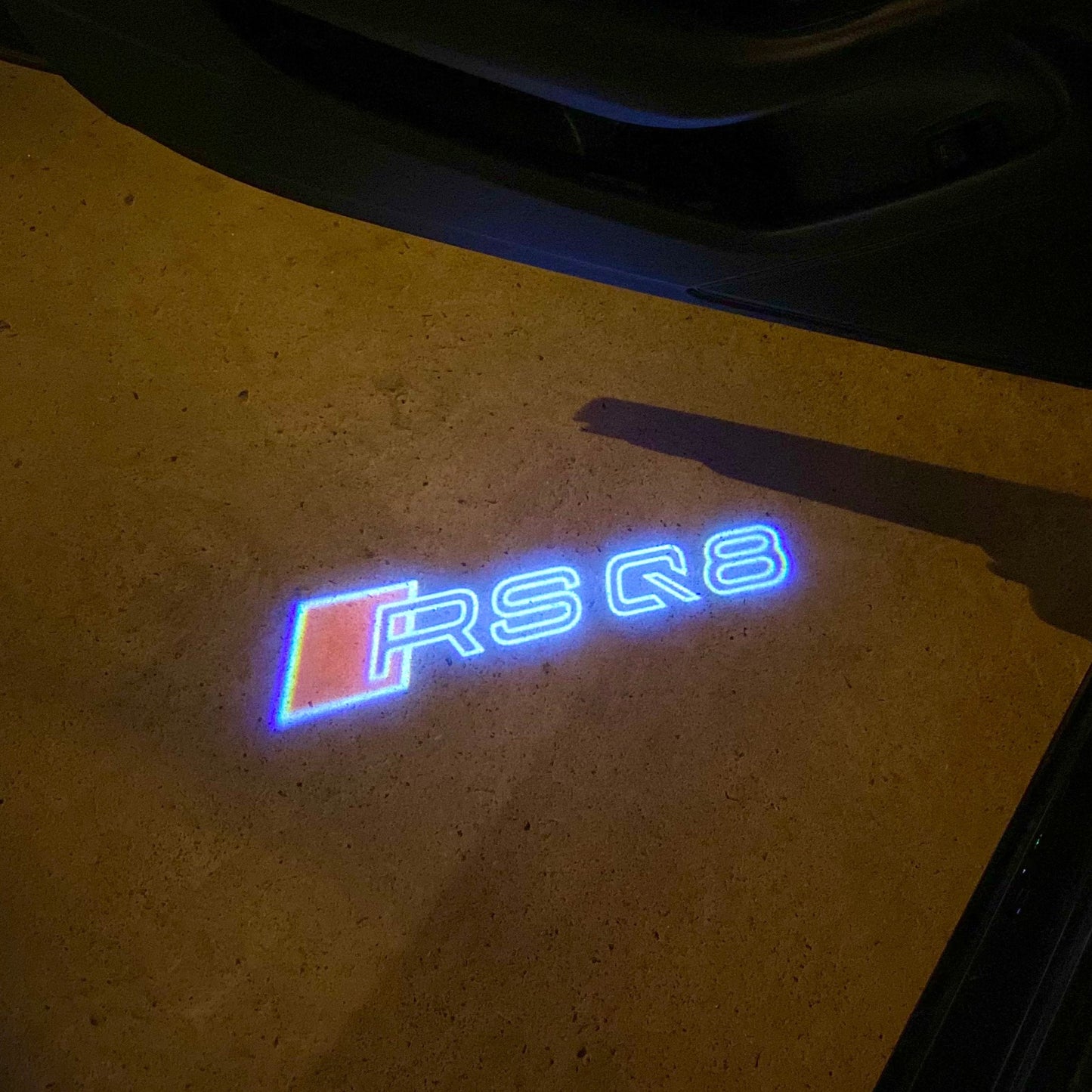 AUDI RSQ8 LOGO PROJECTOT LIGHTS Nr.609 (quantity 1 = 2 Logo Films /2 door lights)