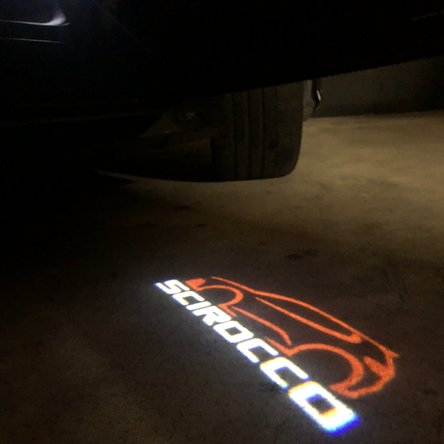 Volkswagen Door lights SCIROCCO Logo Nr. 145 (quantity 1 = 2 Logo Films /2 door lights)