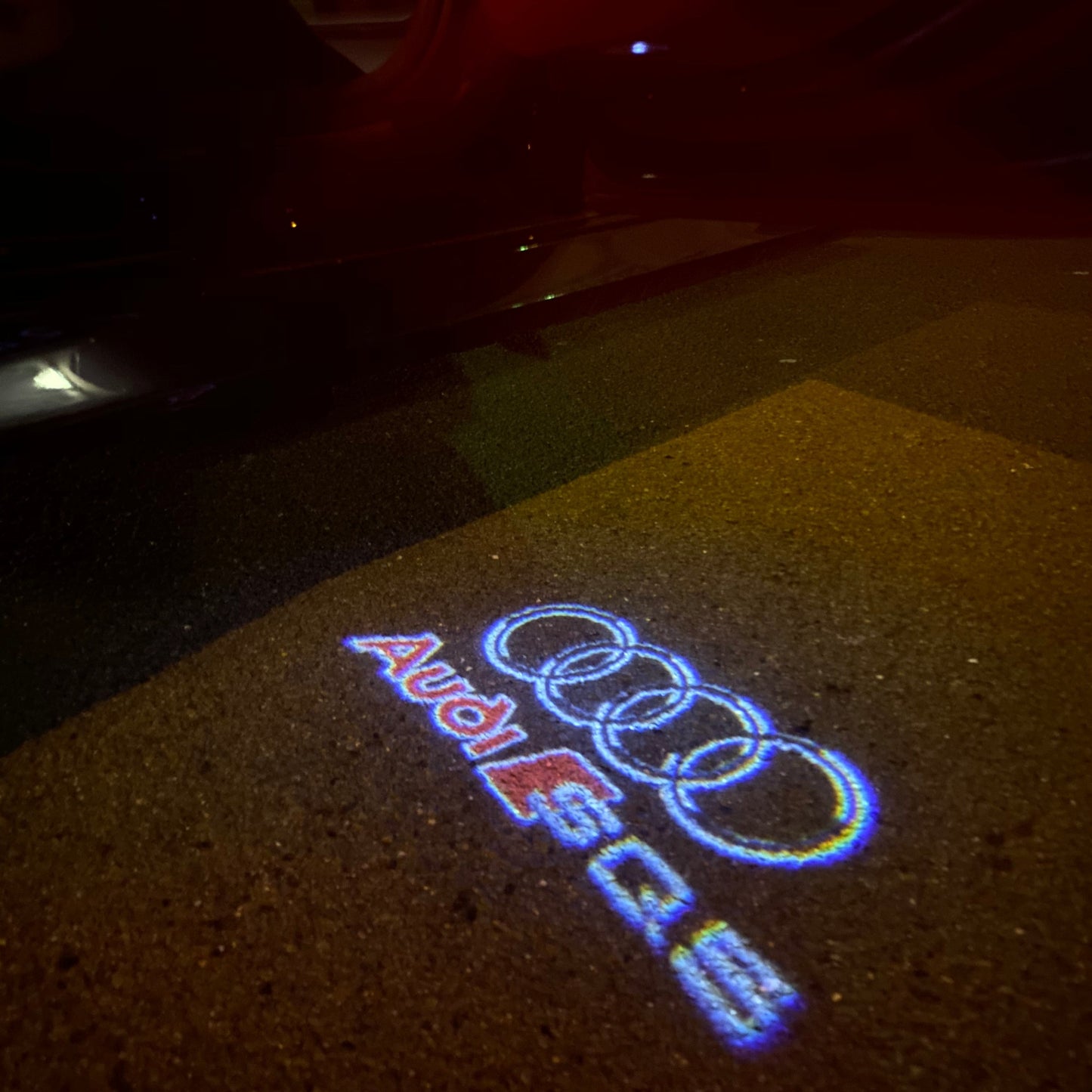 AUDI SQ5 LOGO PROJECTOT LIGHTS Nr.253 (quantity 1 = 2 Logo Films /2 door lights)