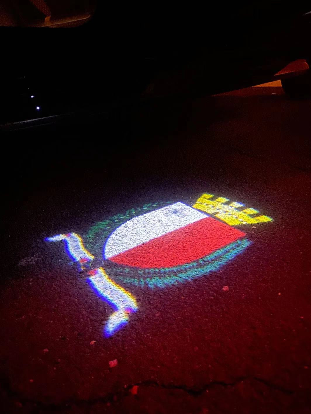 Malta Repubblika ta' Malta National Flag logo door lights (quantity 1 = 1 sets / 2 logo film / Can replace of lights other logos )