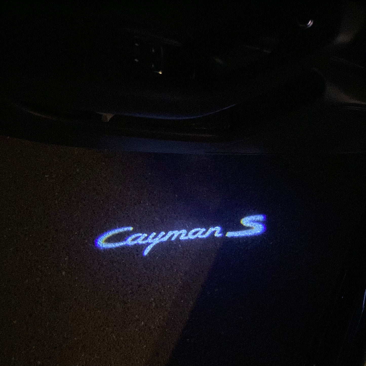 PORSCHE Cayman LOGO PROJECTOT LIGHTS Nr.8011 (quantity 1 = 2 Logo Film / 2 door lights)