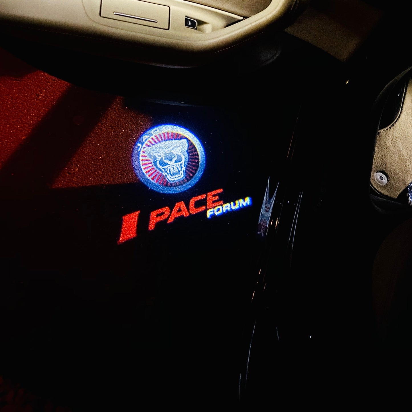 JAGUAR I PACE LOGO PROJECROTR LIGHTS Nr.122 (quantity 1 = 1 sets/2 door lights)
