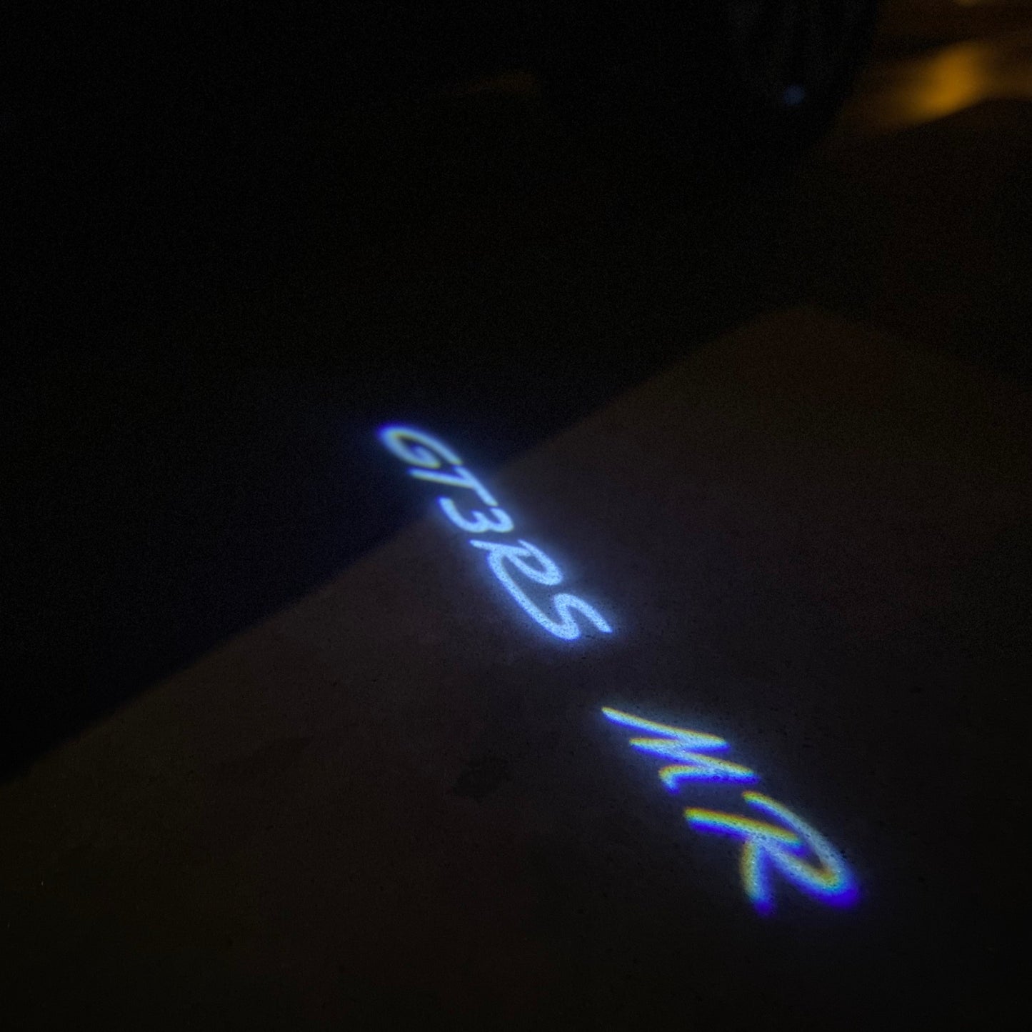 PORSCHE GT LOGO PROJECTOT LIGHTS Nr.8097 (quantity 1 = 2 Logo Film / 2 door lights)