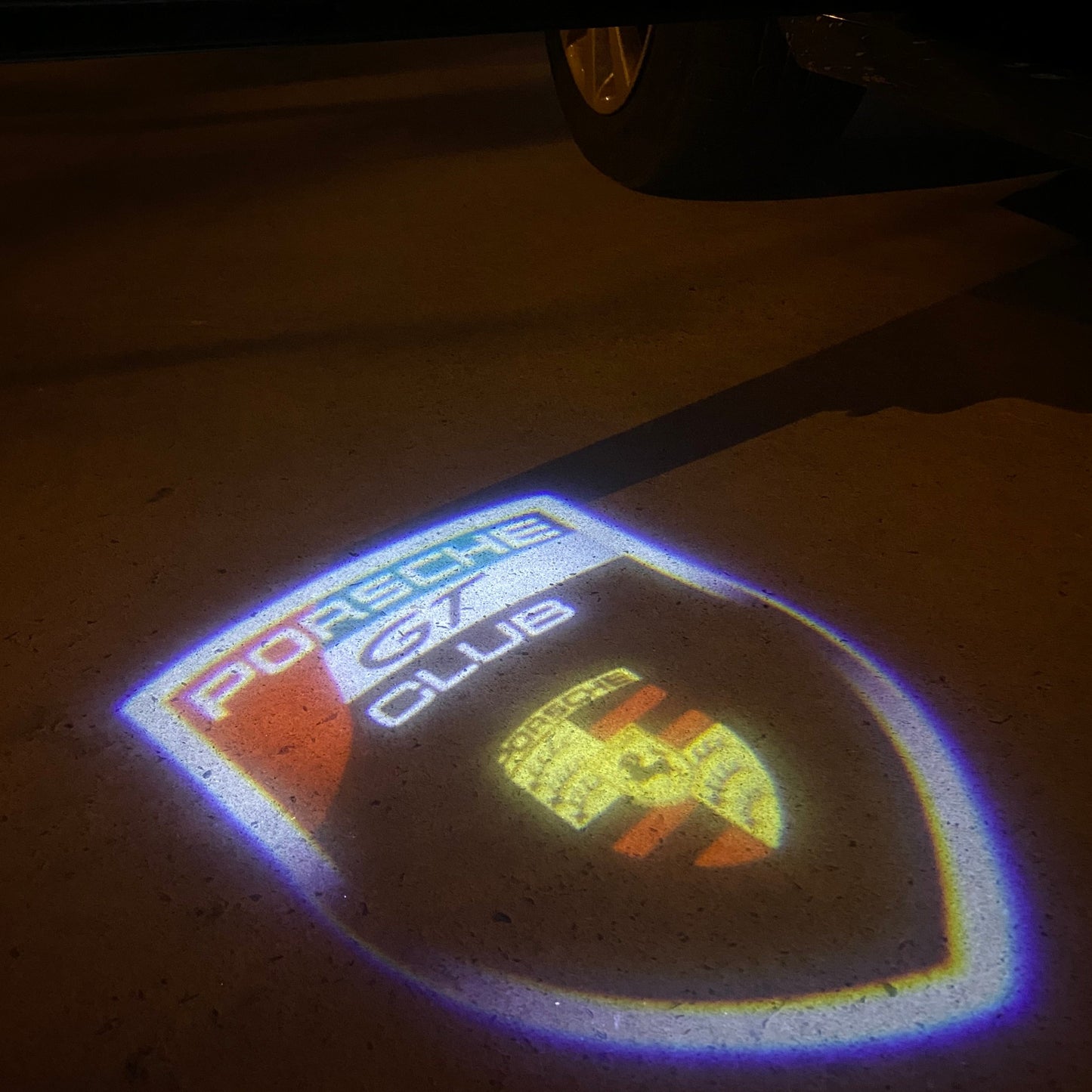 PORSCHE GT LOGO PROJECTOT LIGHTS Nr.8100 (quantity 1 = 2 Logo Film / 2 door lights)
