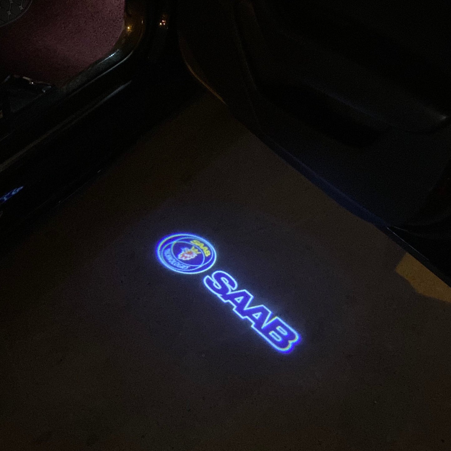 SAAB Original LOGO PROJECROTR LIGHTS Nr.2515 (quantity 1 = 1 sets/2 door lights)