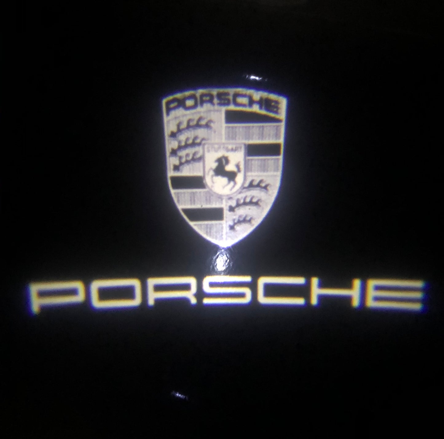 PORSCHE Original LOGO PROJECTOT LIGHTS Nr.07 (quantity 1 = 2 Logo Film / 2 door lights)
