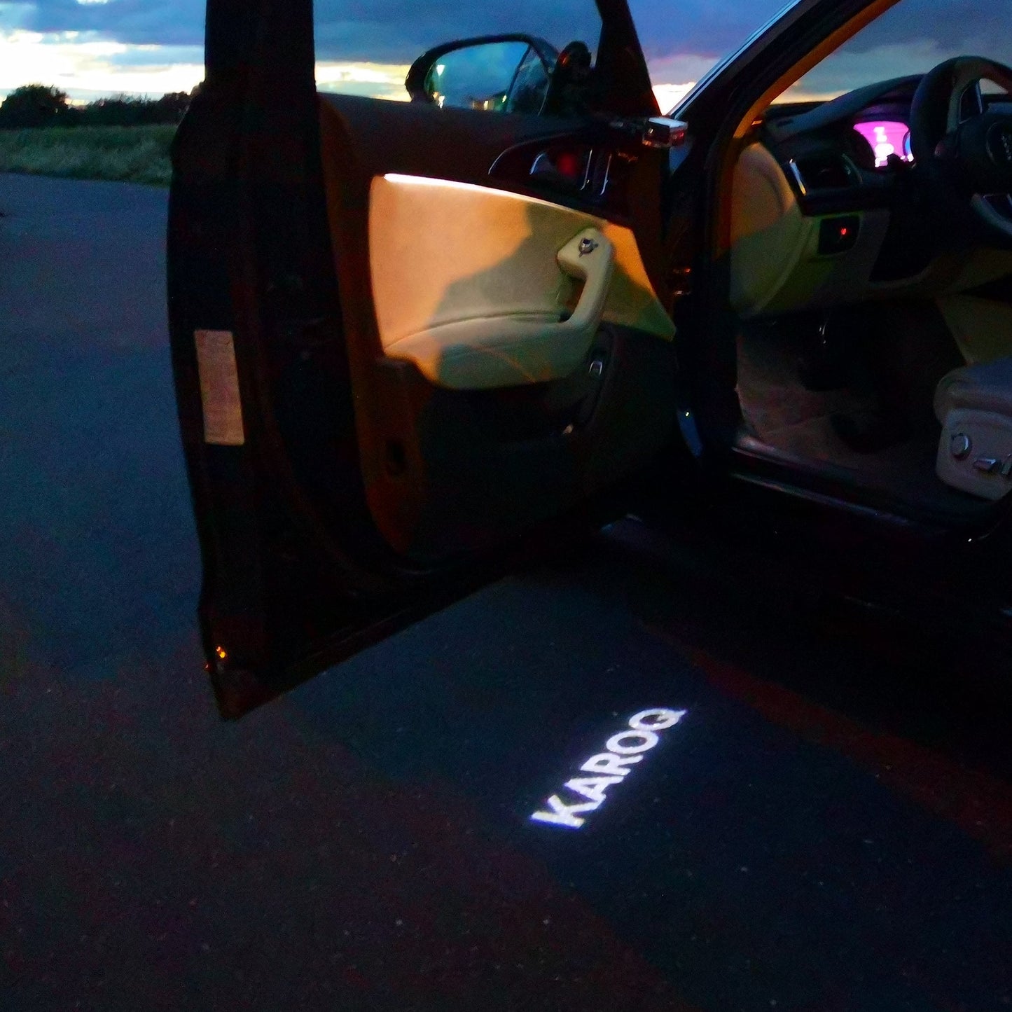 SKODA KAROQ LOGO LIGHTS Nr.84(quantity 1 = 2 Logo Film / 2 door lights)