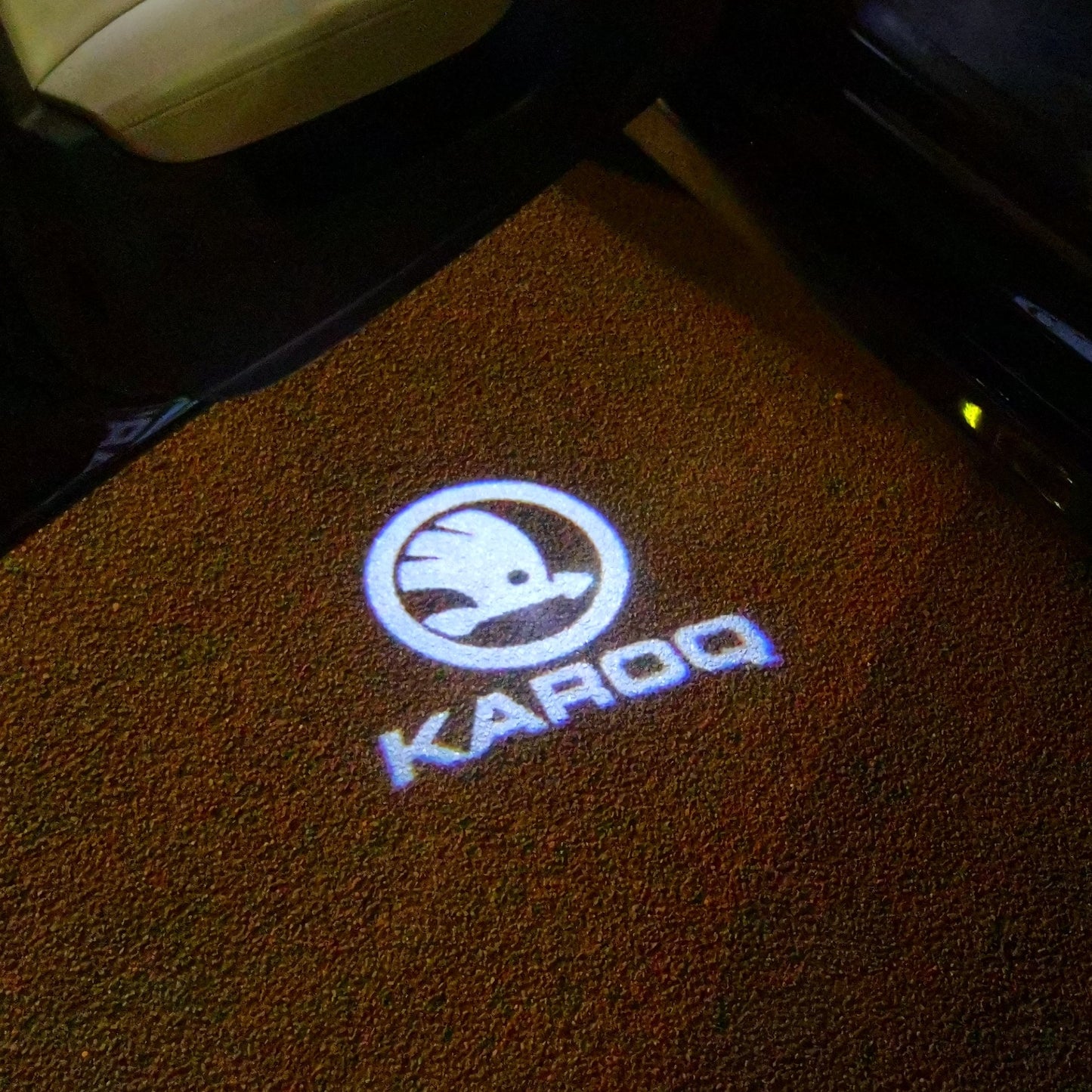 SKODA KAROQ LOGO LIGHTS Nr.50 (quantity 1 = 2 Logo Film / 2 door lights)