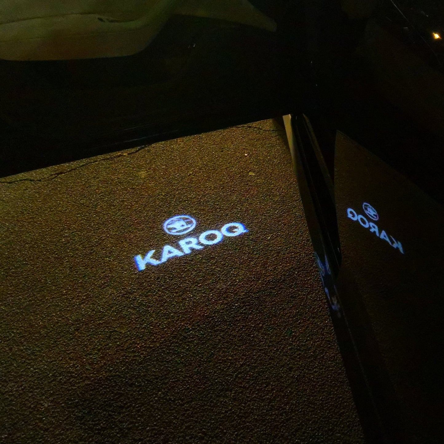 SKODA KAROQ LOGO LIGHTS Nr.110 (quantity 1 = 2 Logo Film / 2 door lights)