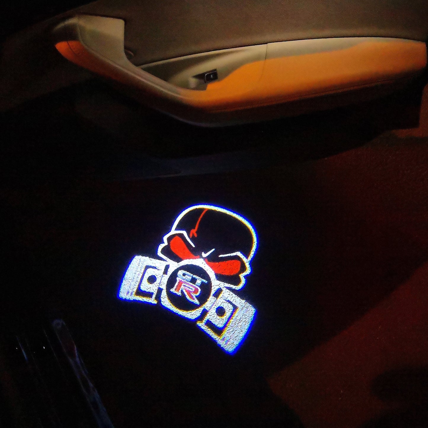 GTR R35 MASK LOGO PROJECTOT LIGHTS Nr.02 (quantity 1 = 2 Logo Films /2 door lights)