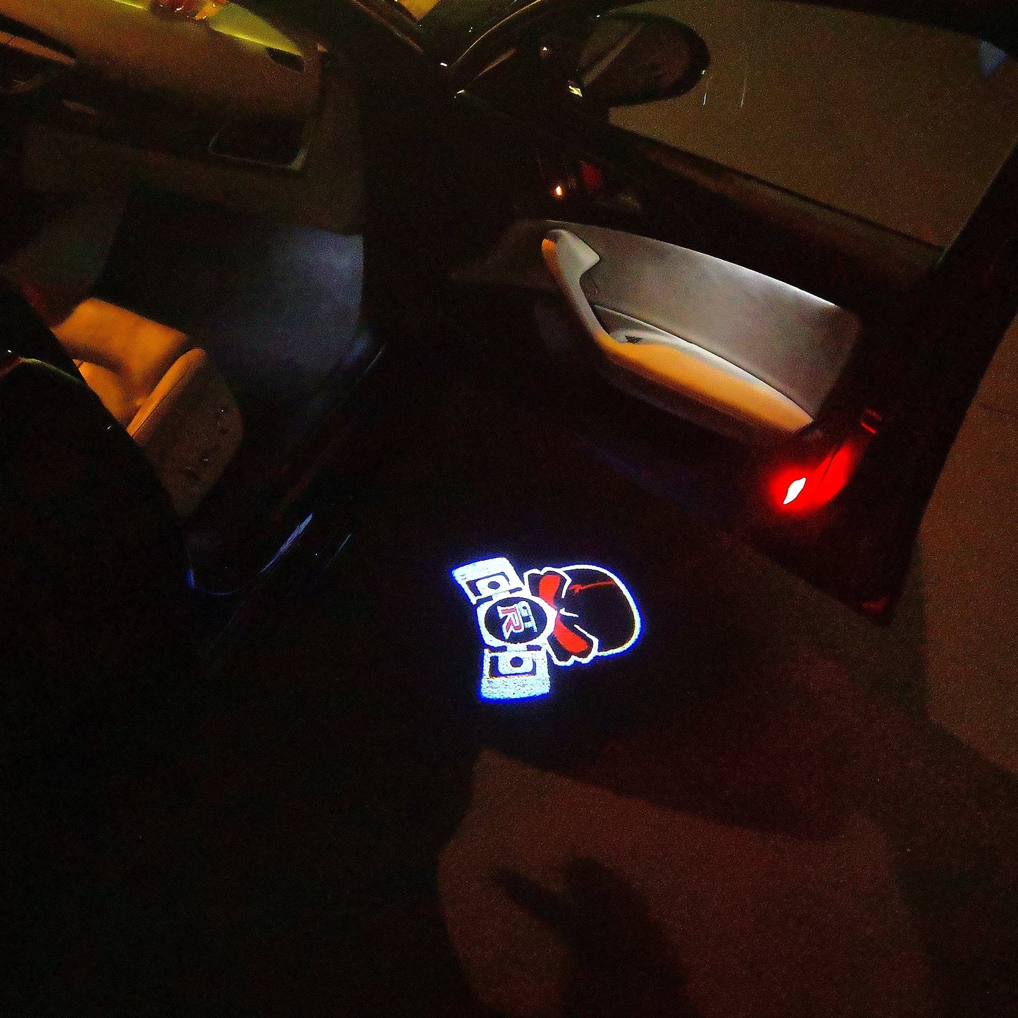 GTR R35 MASK LOGO PROJECTOT LIGHTS Nr.02 (quantity 1 = 2 Logo Films /2 door lights)