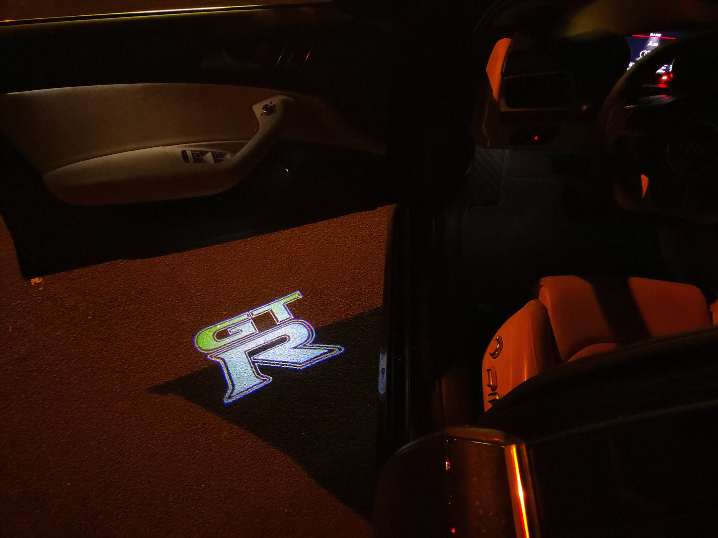 GTR-R35 LOGO PROJECTOT LIGHTS Nr.07 (quantity 1 = 2 Logo Films /2 door lights)