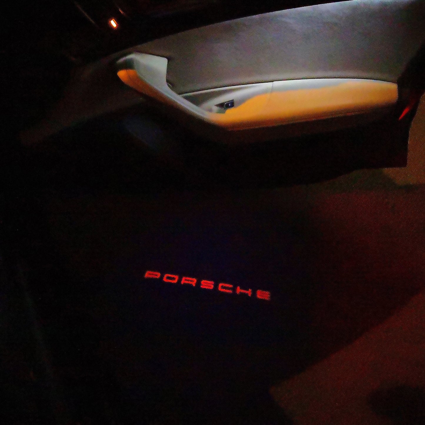 PORSCHE Original LOGO PROJECTOT LIGHTS Nr.31 (quantity 1 = 2 Logo Film / 2 door lights)