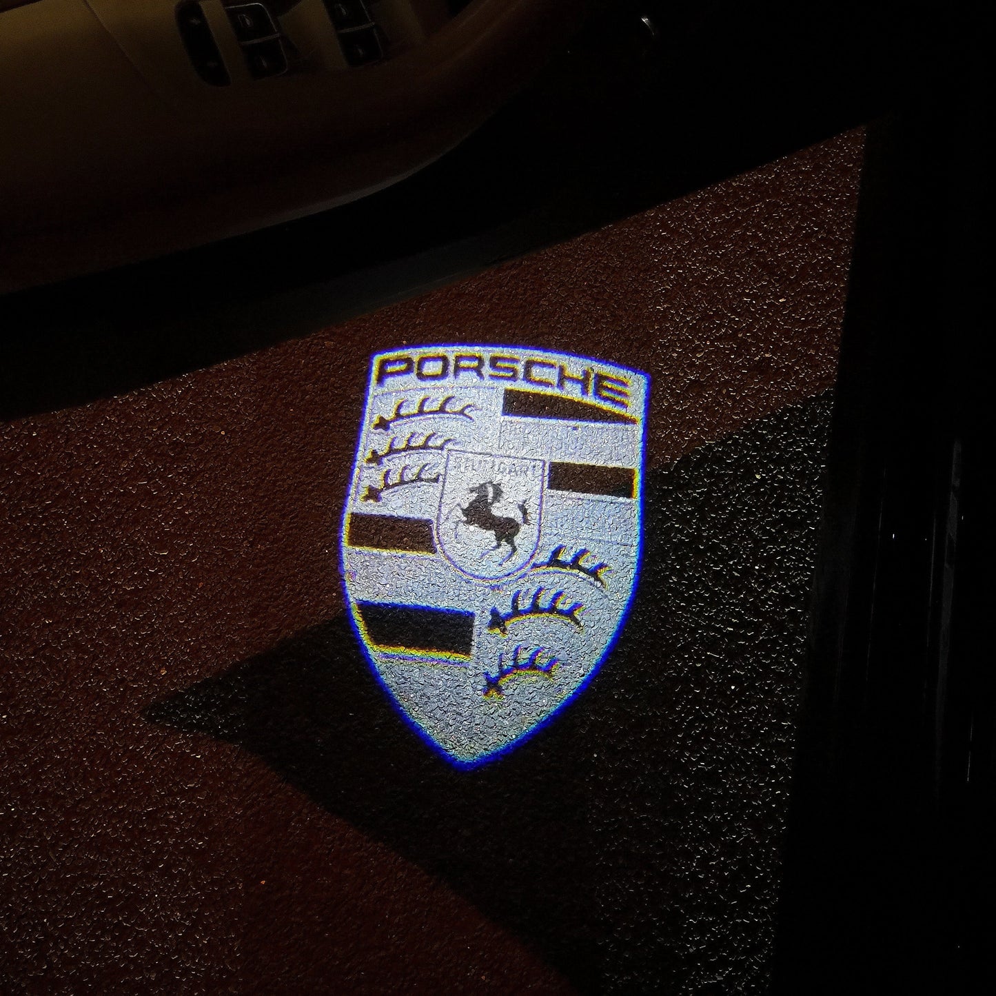 PORSCHE Original LOGO PROJECTOT LIGHTS Nr.06 (quantity 1 = 2 Logo Film / 2 door lights)