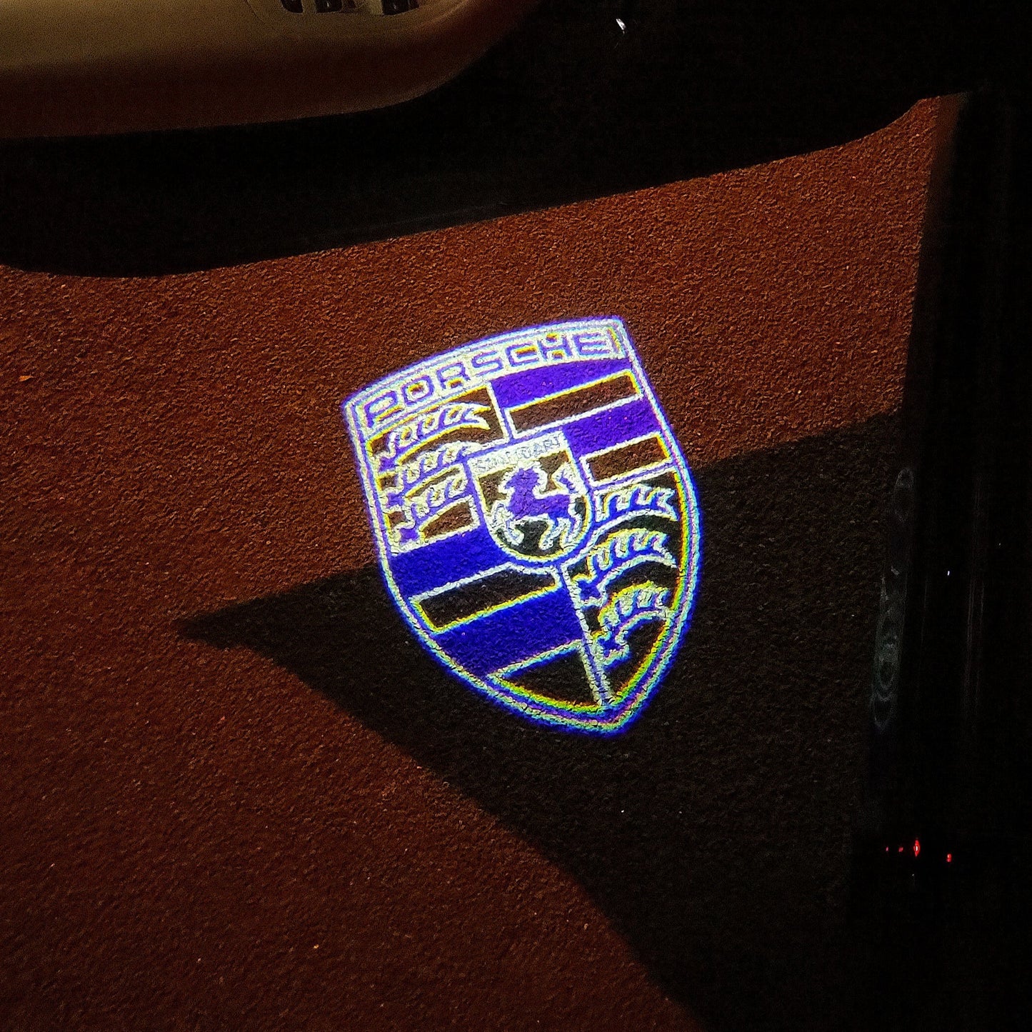 PORSCHE Original LOGO PROJECTOT LIGHTS Nr.05 (quantity 1 = 2 Logo Film / 2 door lights)