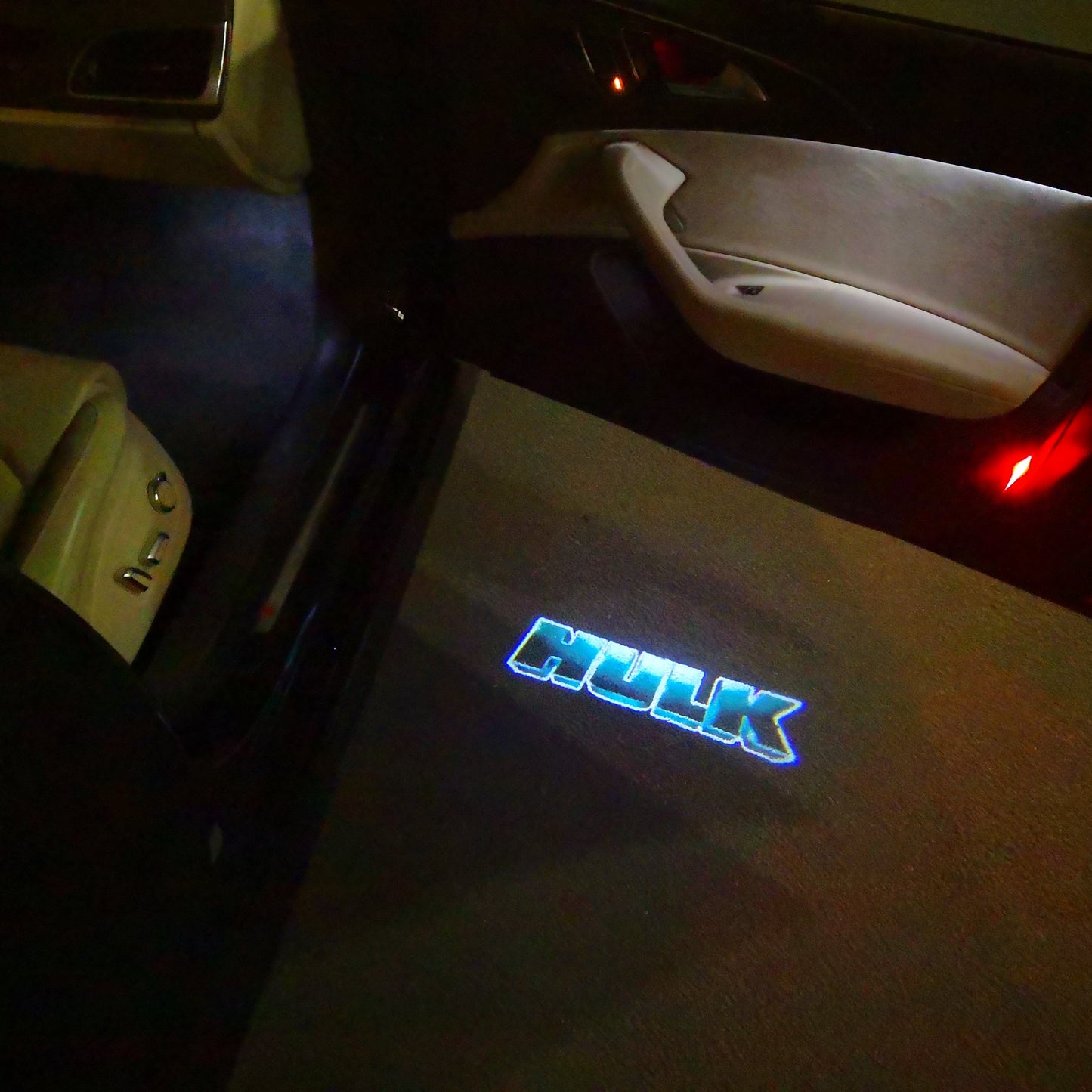 HULK Logo door lights Nr.240 (quantity 1 = 2 Logo Films /2 door lights)Marvel Heroes Logo