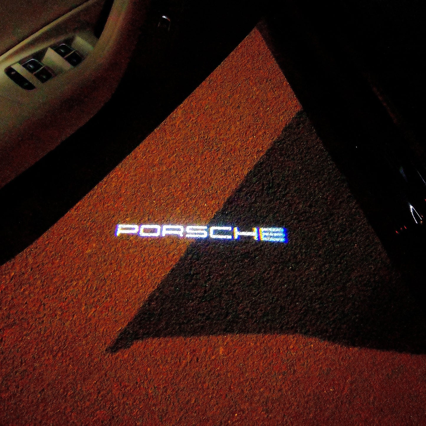 PORSCHE Original LOGO PROJECTOT LIGHTS Nr.02 (quantity 1 = 2 Logo Film / 2 door lights)